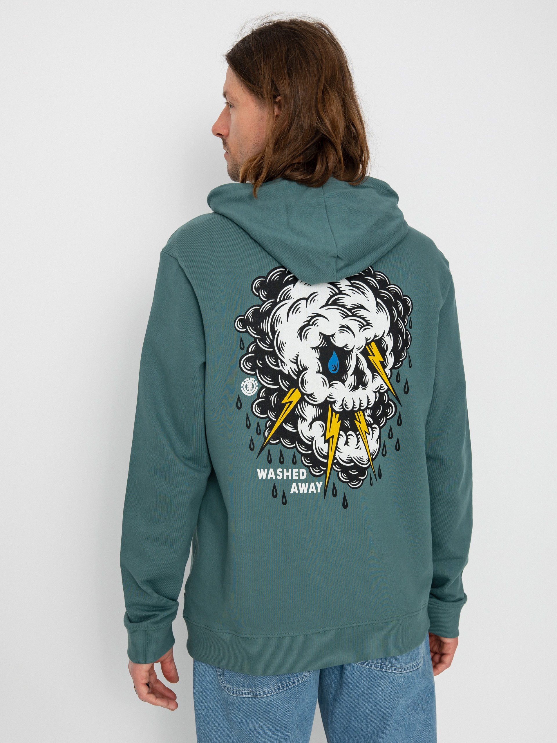 Element Angry Clouds HD Kapucnis pulóver (north atlantic)