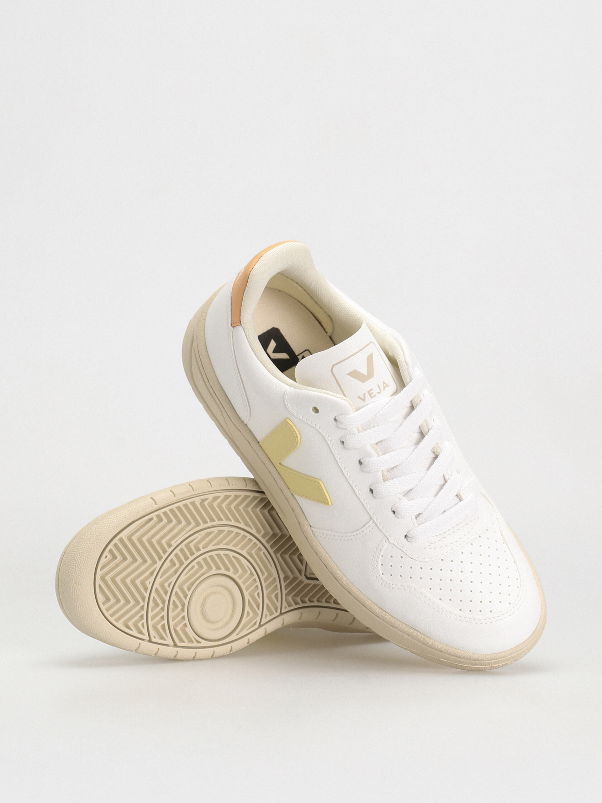 Veja V-10 Cipők Wmn (white sun peach)