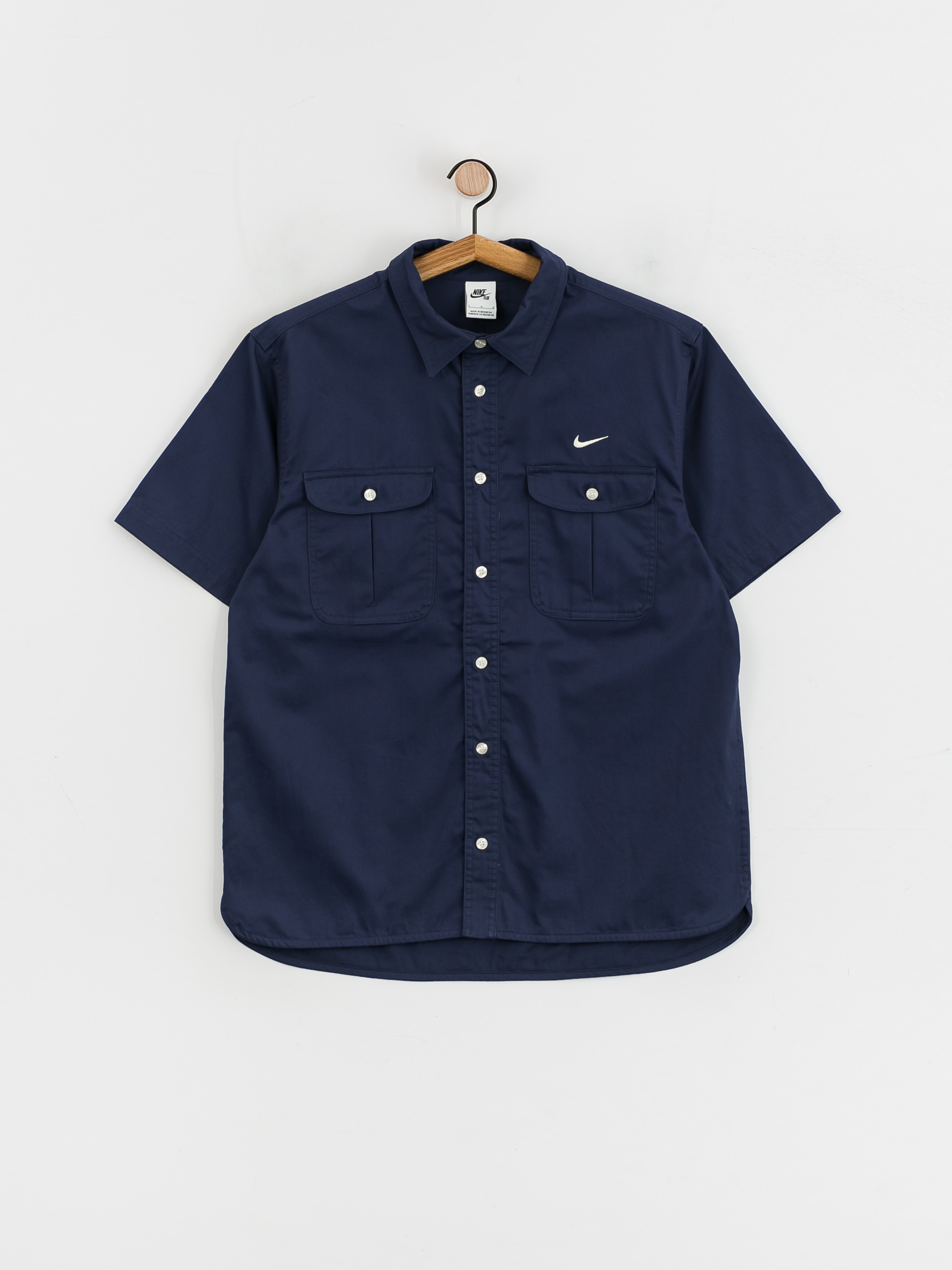 Nike SB Tanglin Woven Button Up Ing (midnight navy/coconut milk)