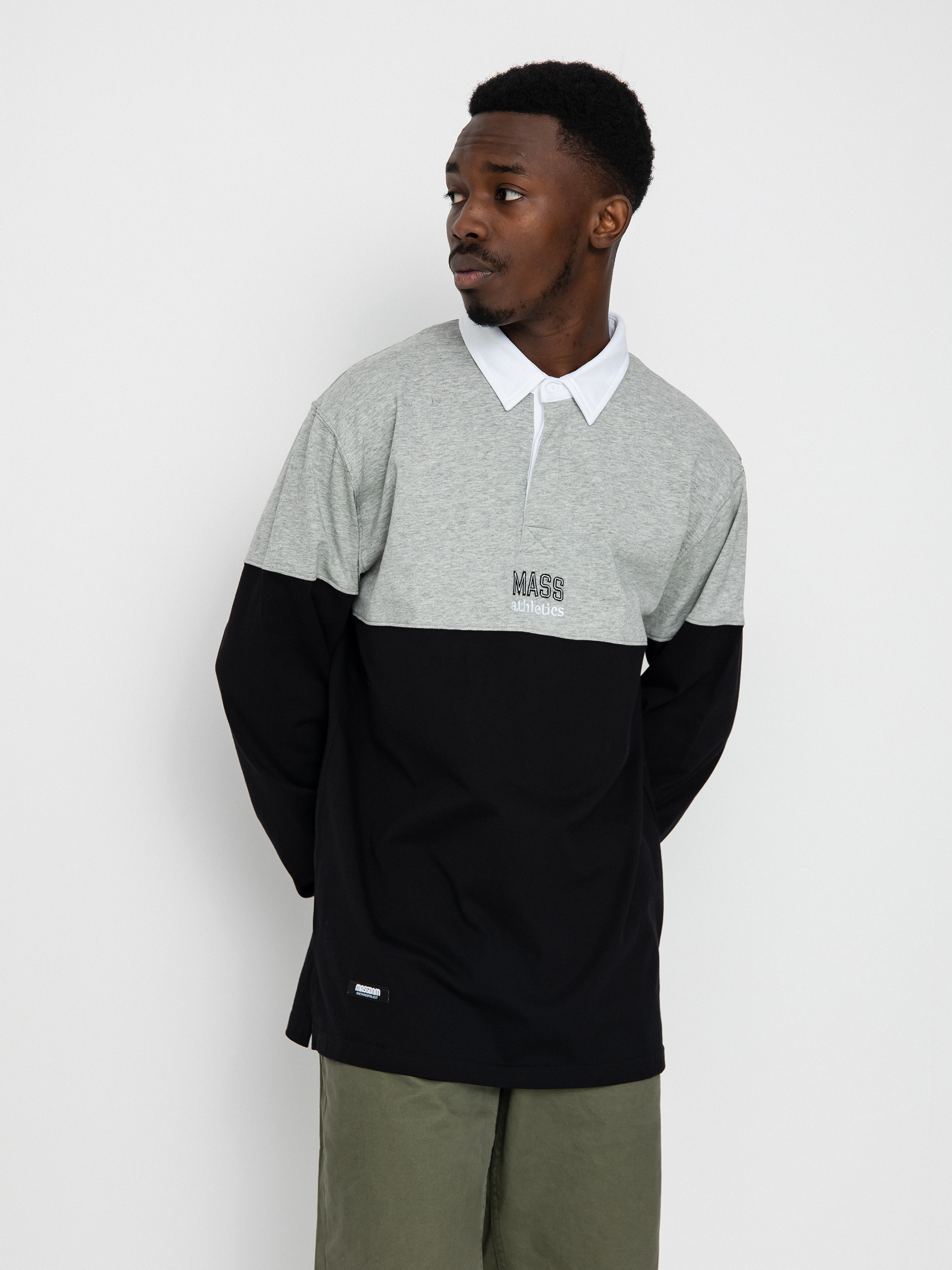 MassDnm Club Pólóing (black/heather grey)
