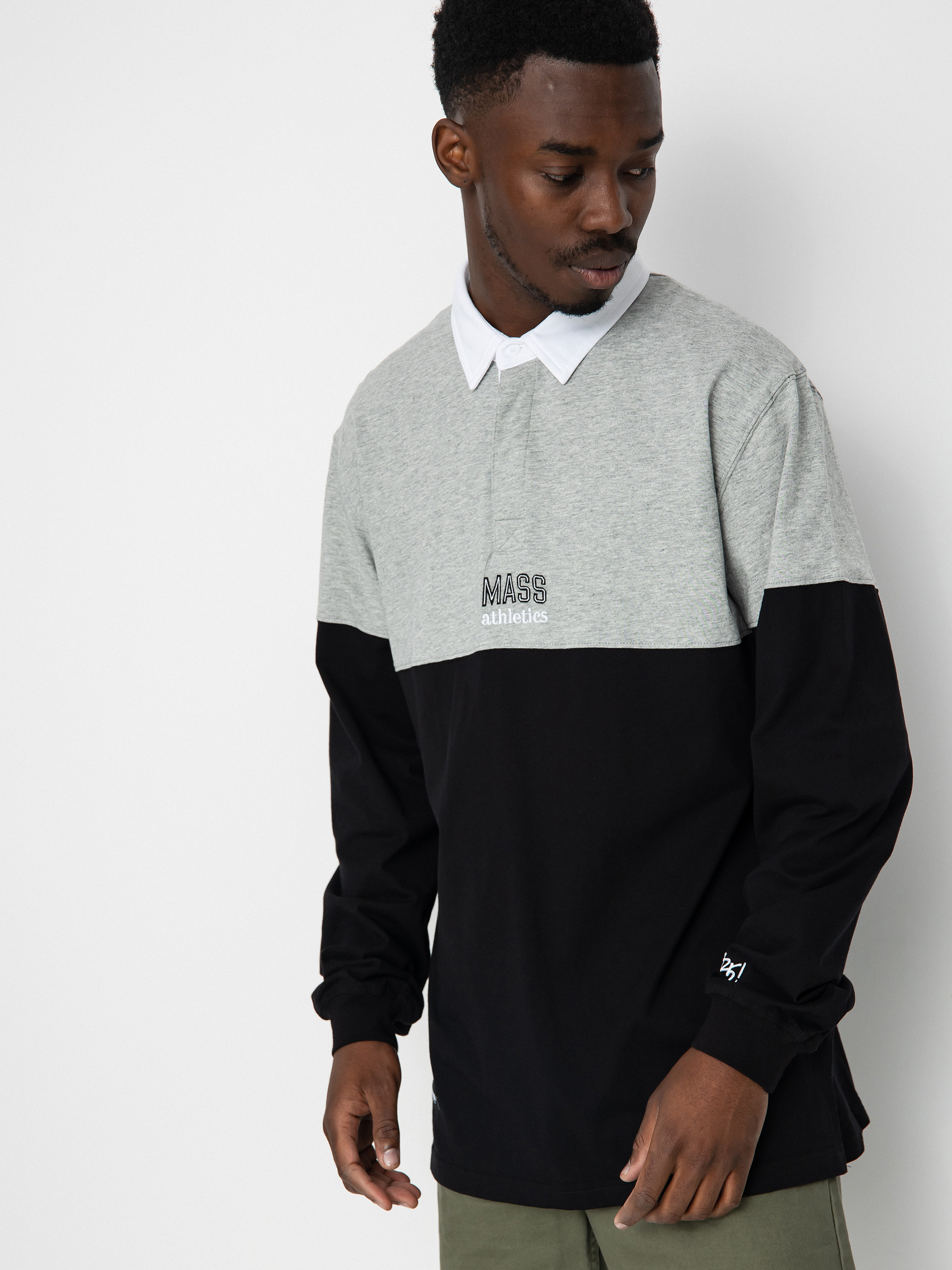 MassDnm Club Pólóing (black/heather grey)
