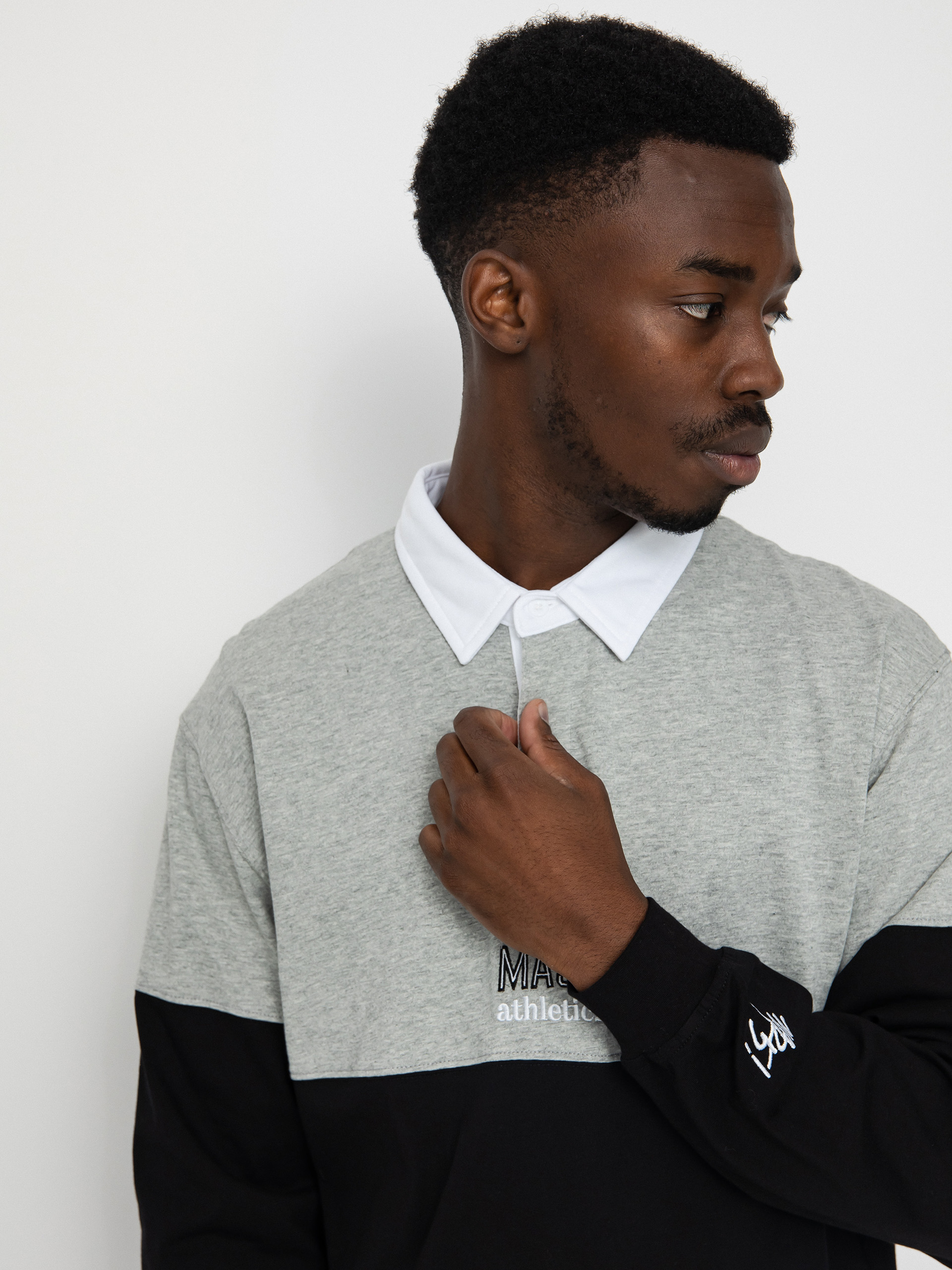 MassDnm Club Pólóing (black/heather grey)