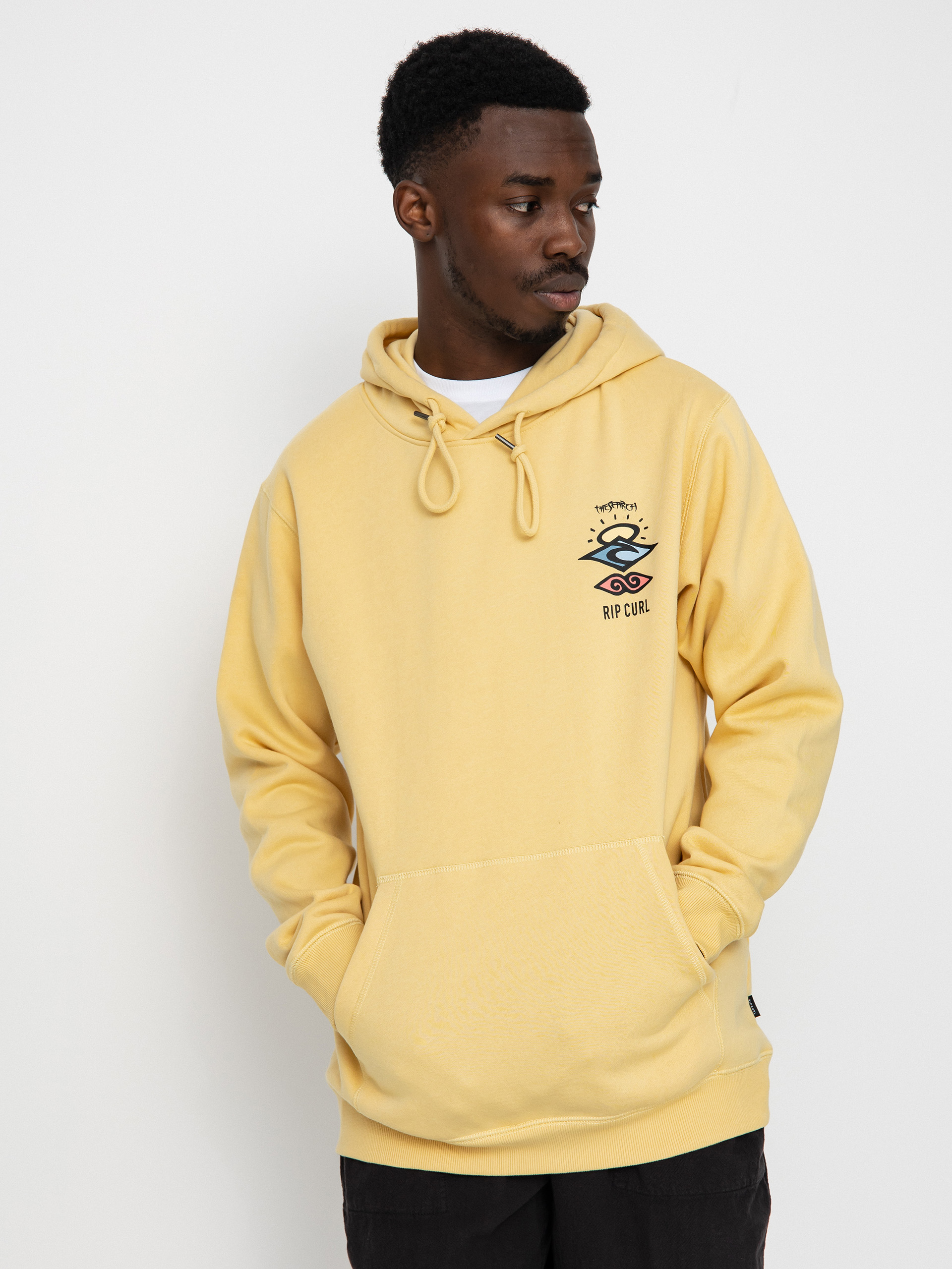 Rip Curl Search Icon HD Kapucnis pulóver (washed yellow)