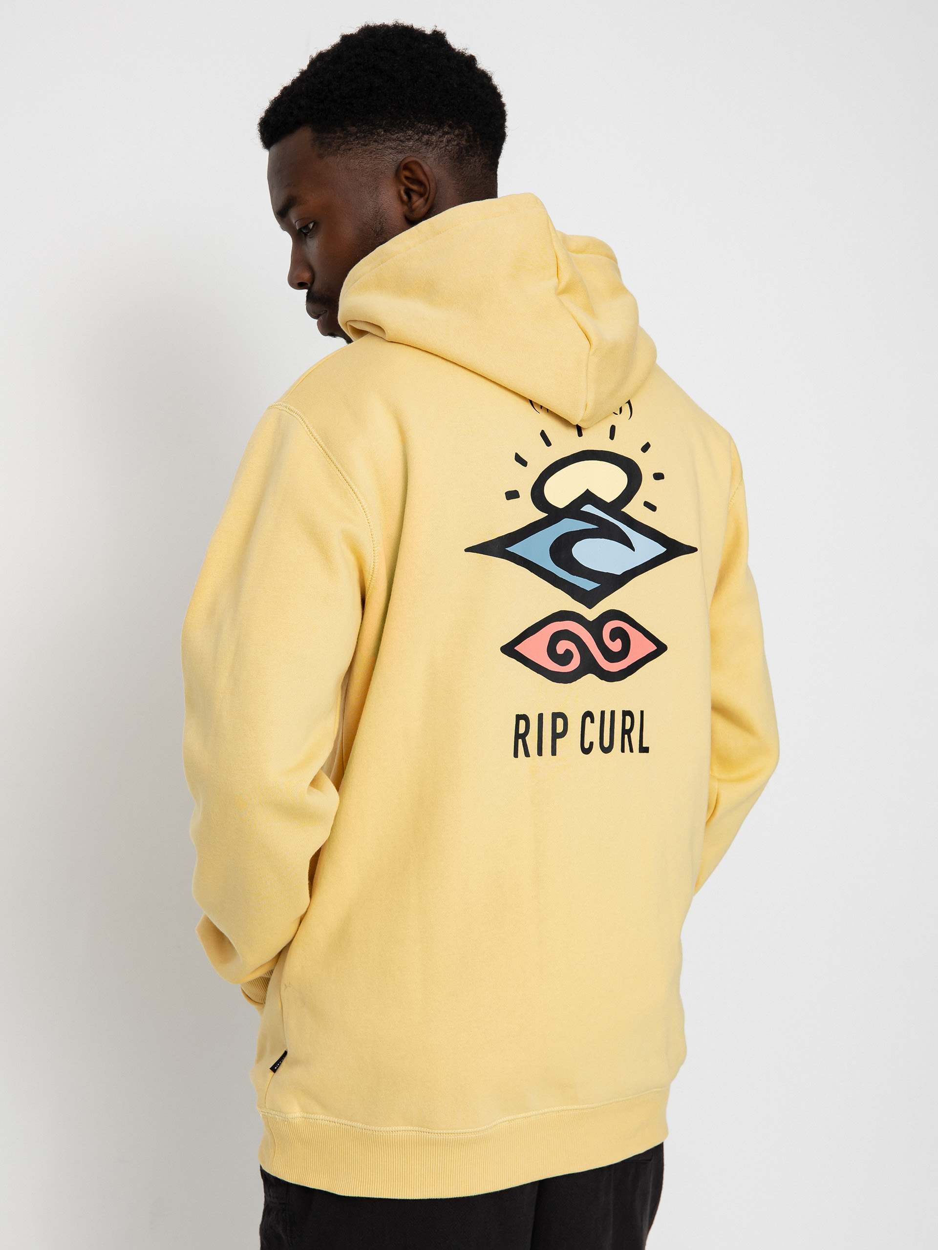 Rip Curl Search Icon HD Kapucnis pulóver (washed yellow)