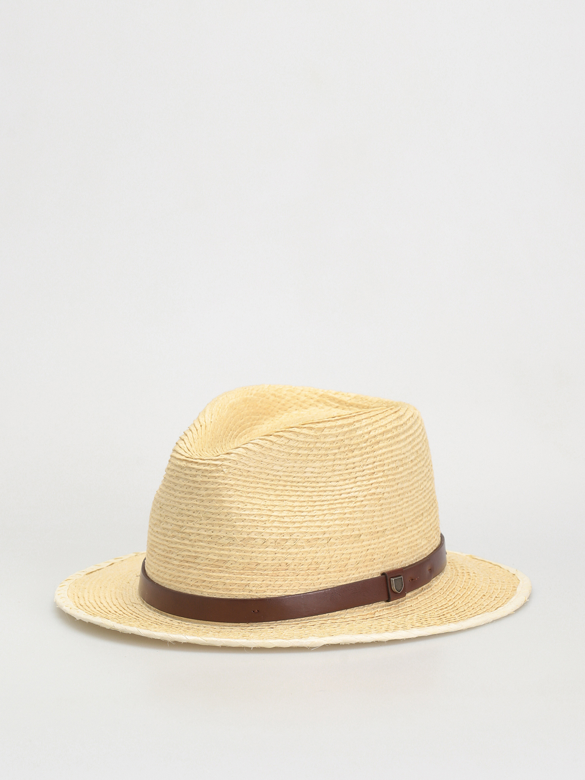 Brixton Messer Straw Fedora Kalap (natural/brown)