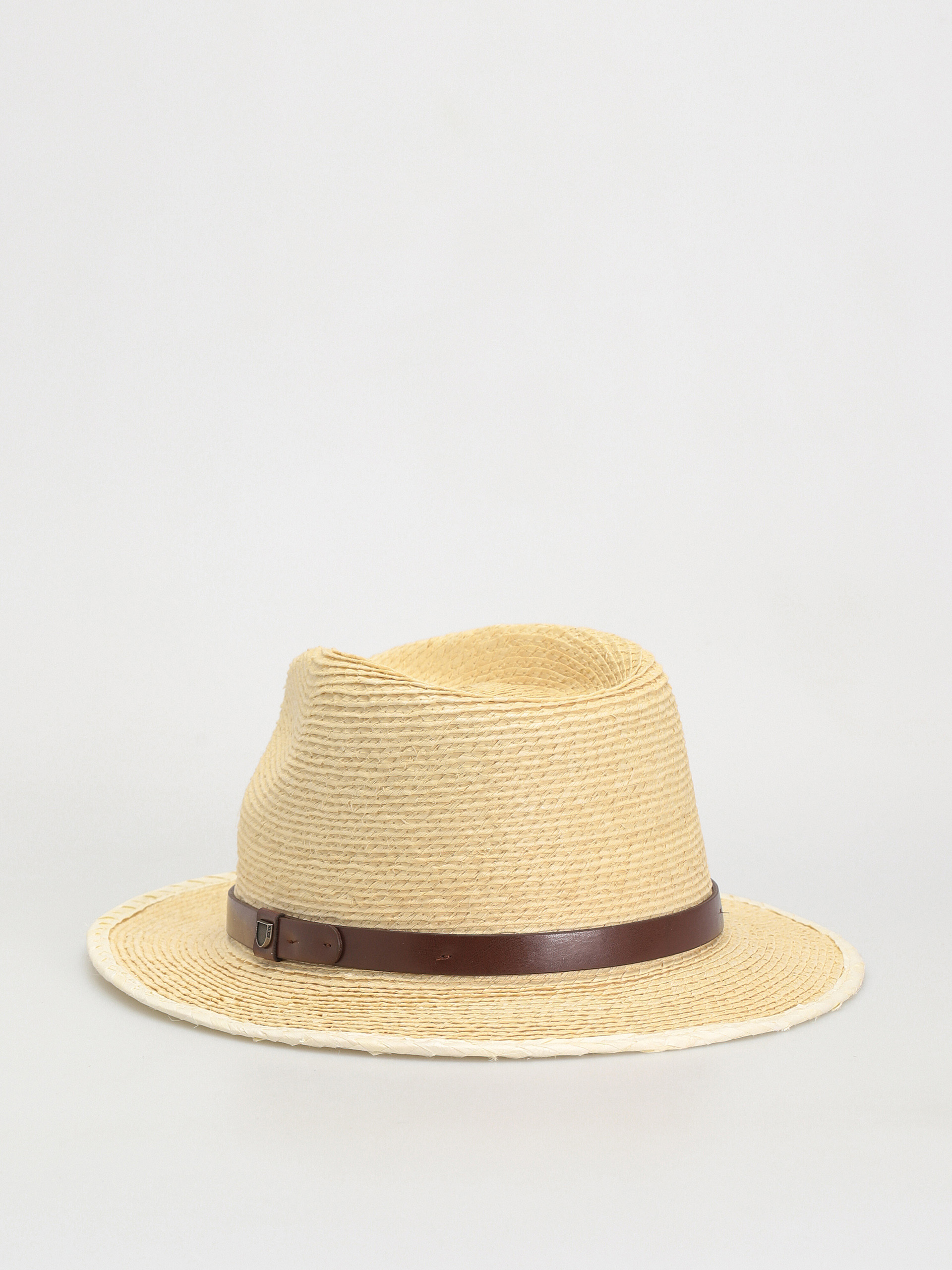 Brixton Messer Straw Fedora Kalap (natural/brown)