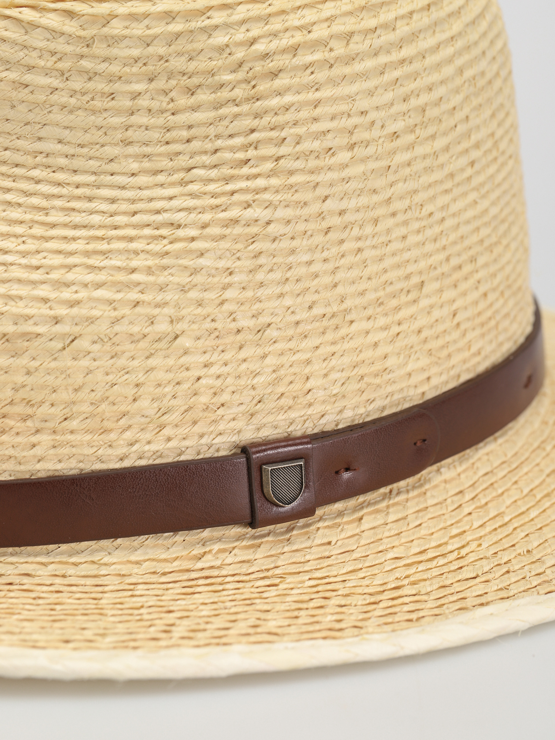 Brixton Messer Straw Fedora Kalap (natural/brown)