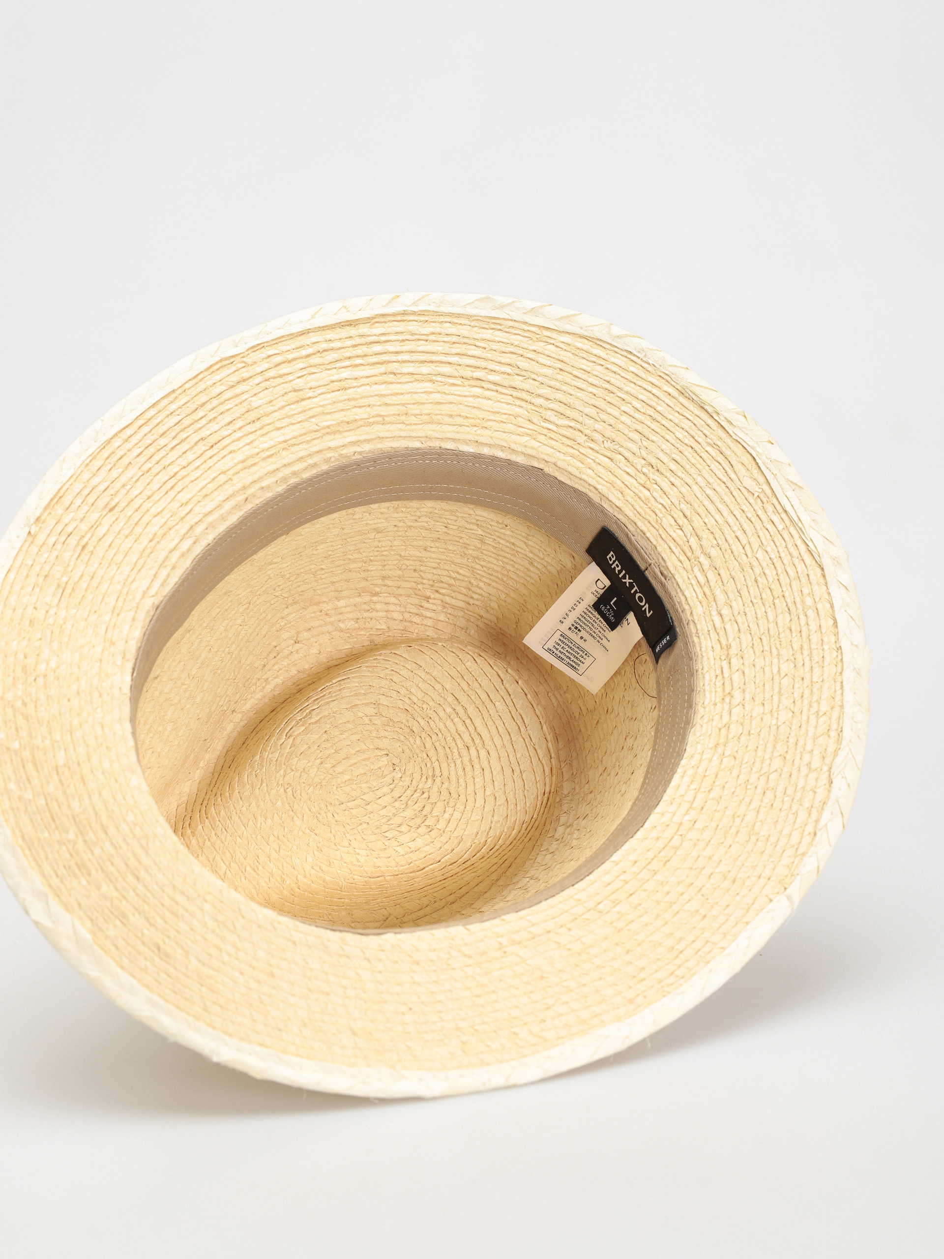 Brixton Messer Straw Fedora Kalap (natural/brown)