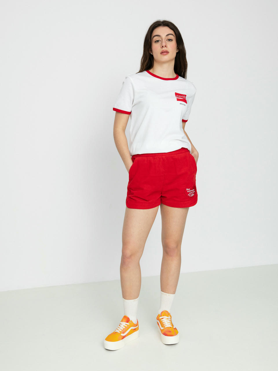 Brixton Coca-Cola Good Day Ringer póló Wmn (white)