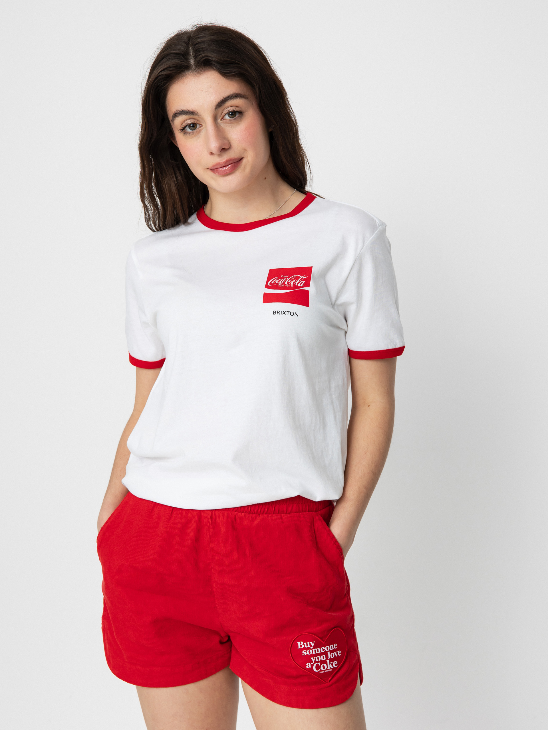 Brixton Coca-Cola Good Day Ringer póló Wmn (white)
