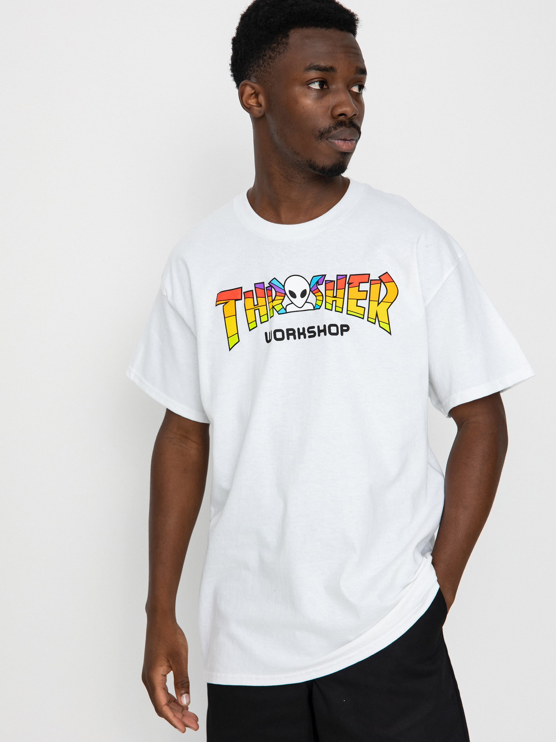 Thrasher X Alien Workshop Spectrum póló (white)