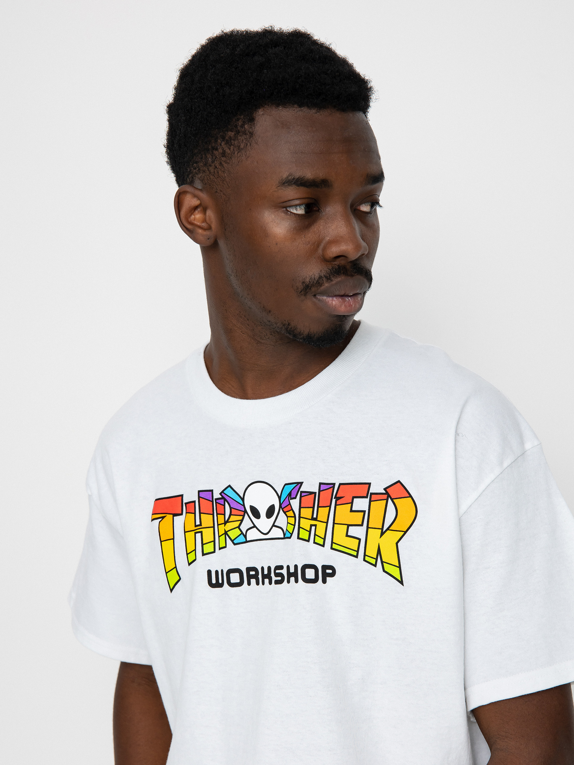 Thrasher X Alien Workshop Spectrum póló (white)