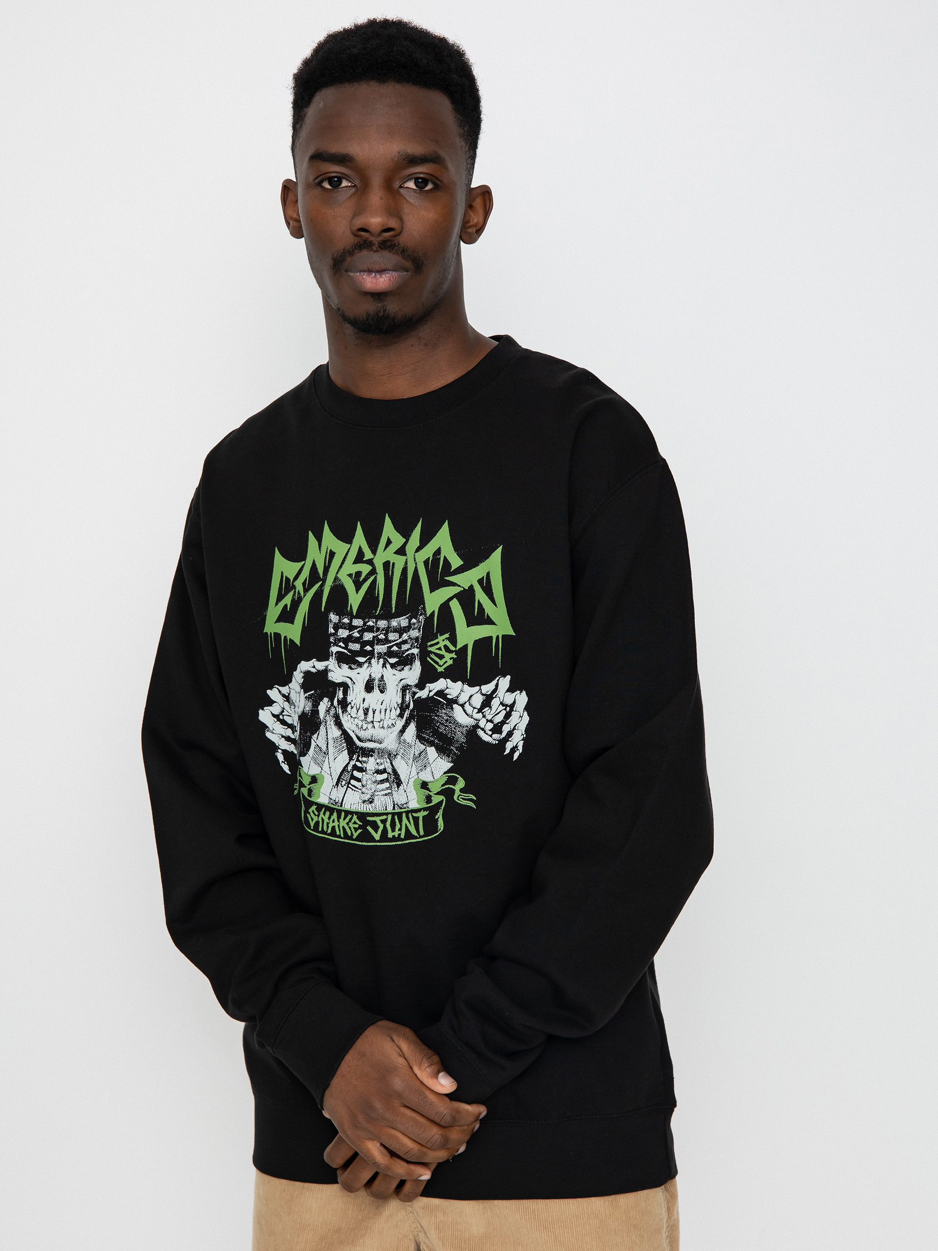Emerica Shake Junt Skull Crewneck Pulóver (black)