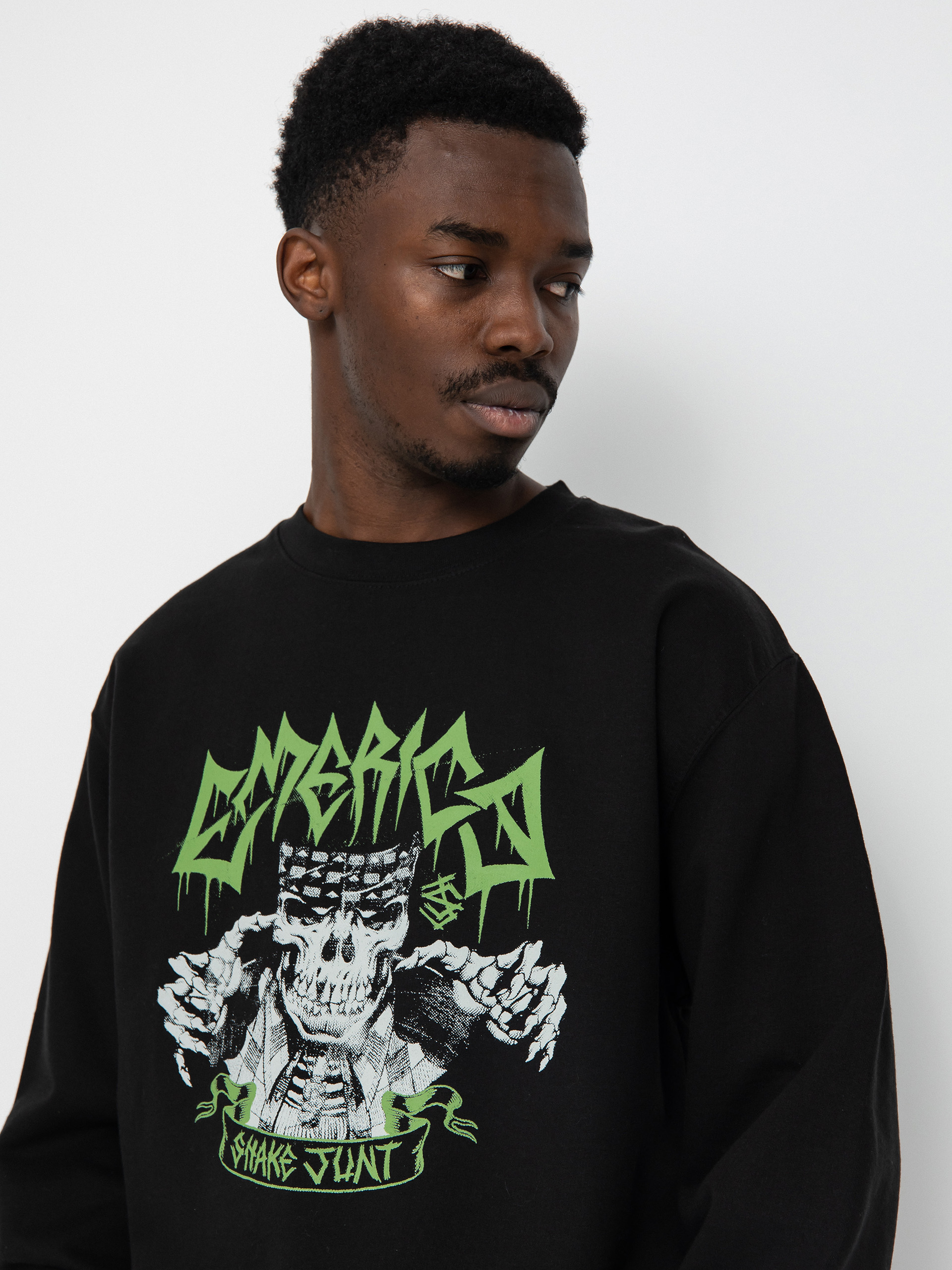 Emerica Shake Junt Skull Crewneck Pulóver (black)