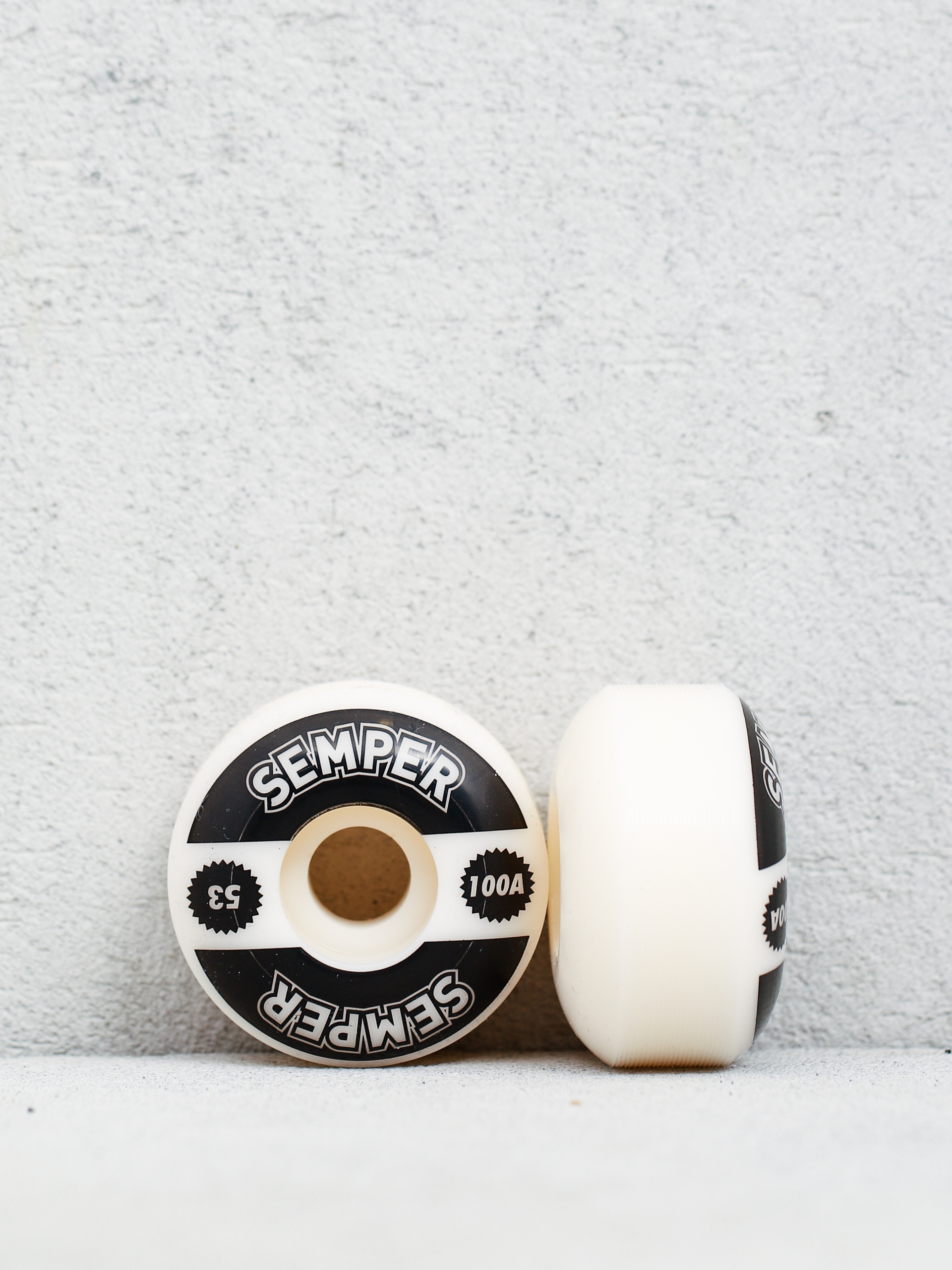 Semper Skateboards Classic 100A Gördeszka kerék (white/black)