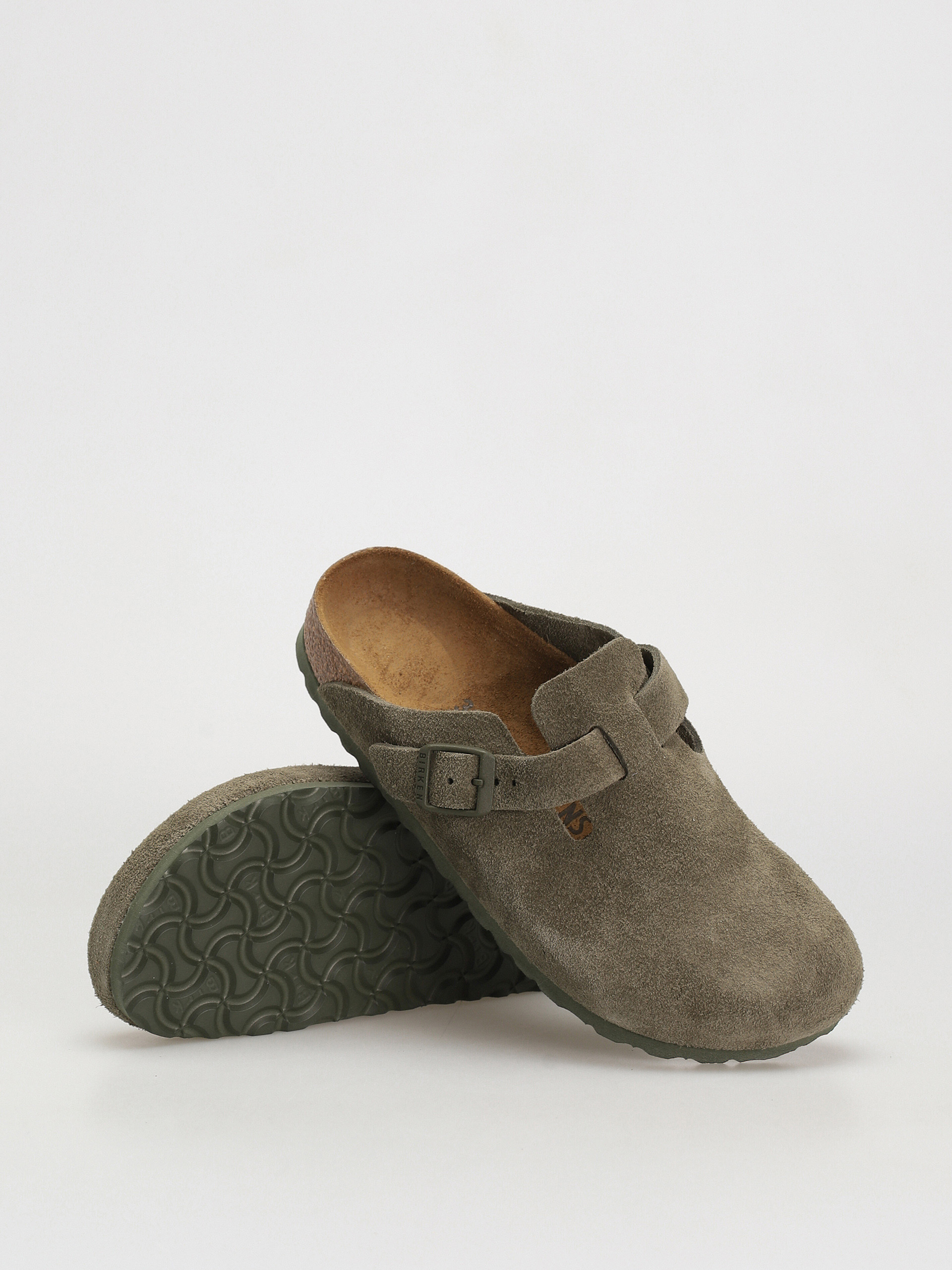 Birkenstock Boston Suede Narrow Flip-flop papucsok Wmn (modern suede thyme)