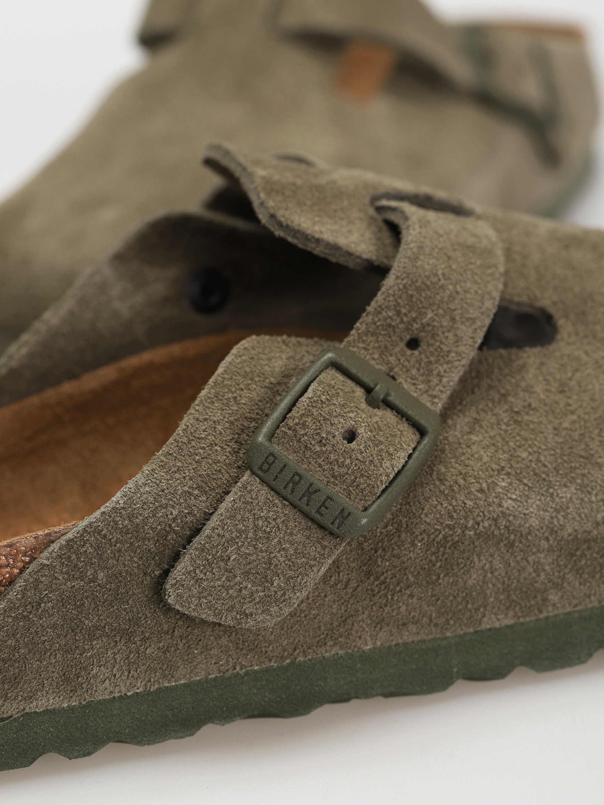 Birkenstock Boston Suede Narrow Flip-flop papucsok Wmn (modern suede thyme)
