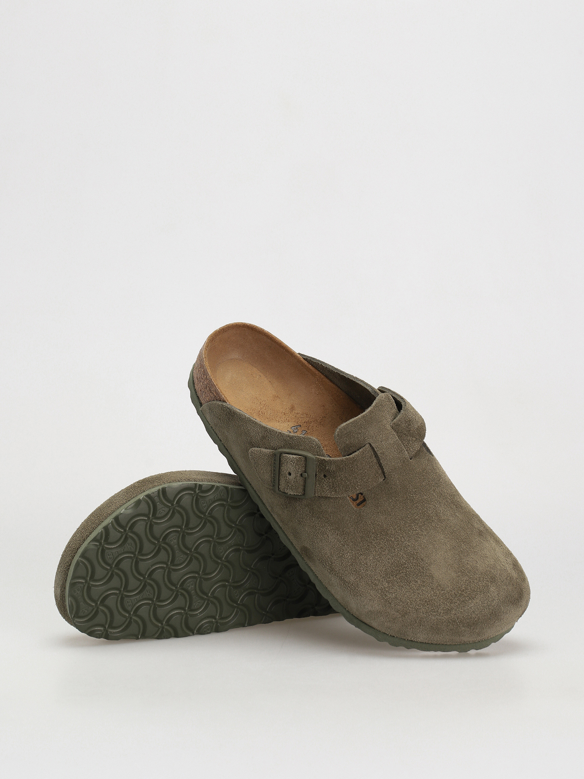 Birkenstock Boston Suede Regular Flip-flop papucsok (modern suede thyme)
