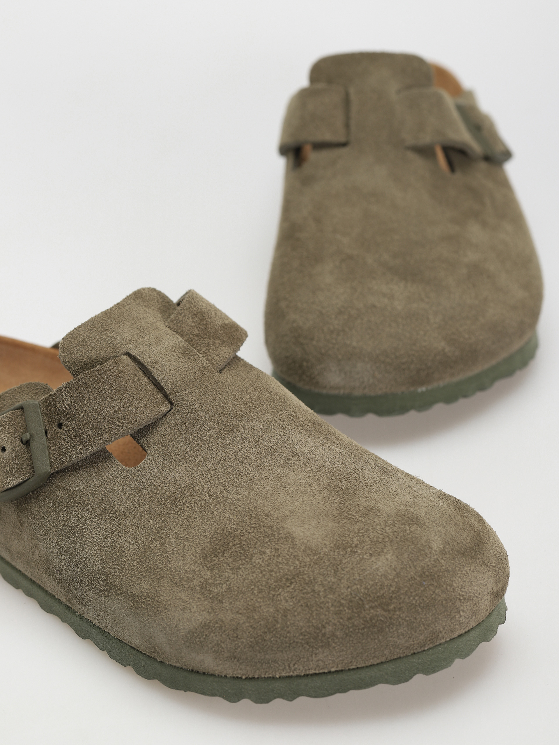 Birkenstock Boston Suede Regular Flip-flop papucsok (modern suede thyme)