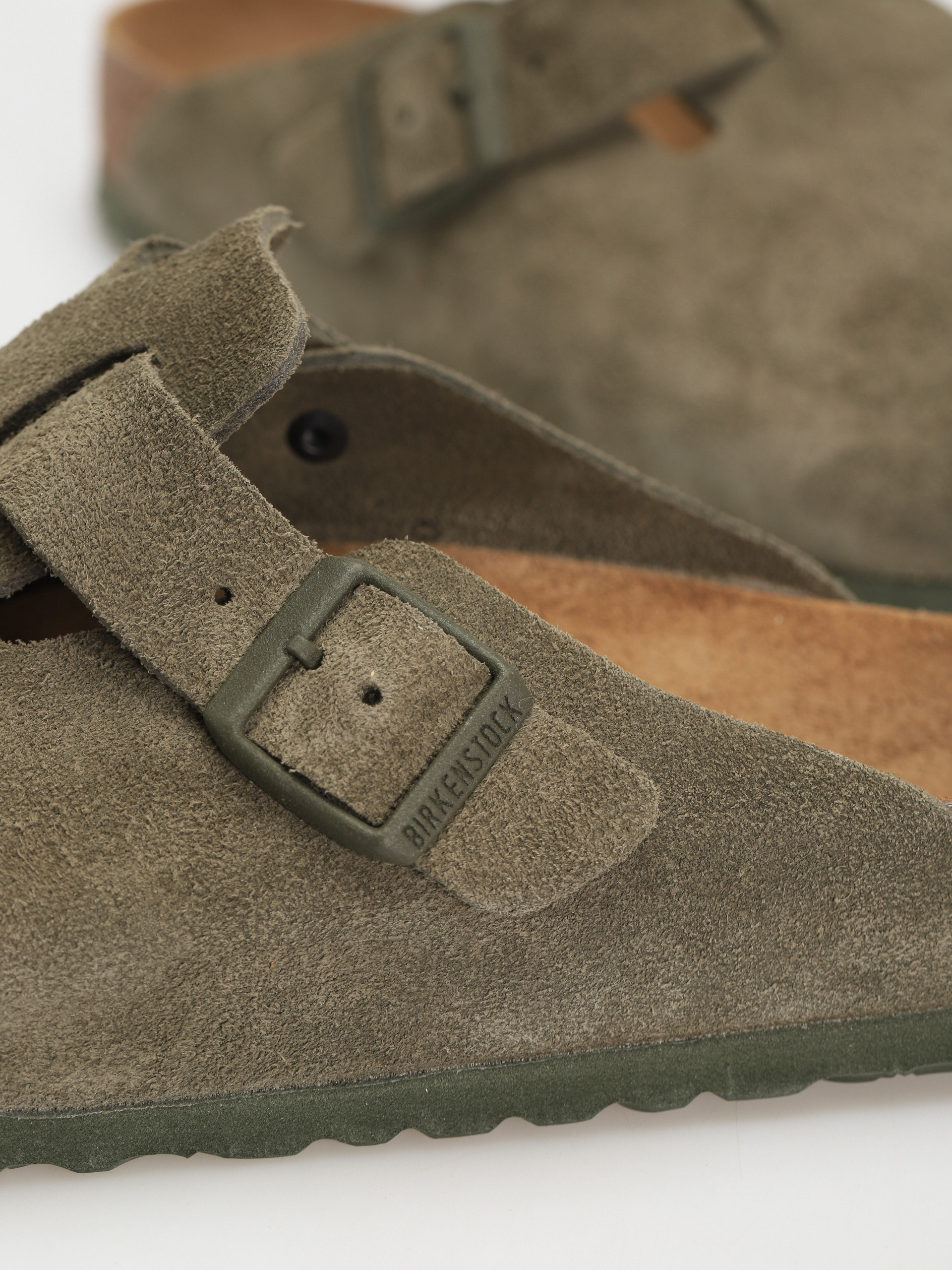 Birkenstock Boston Suede Regular Flip-flop papucsok (modern suede thyme)