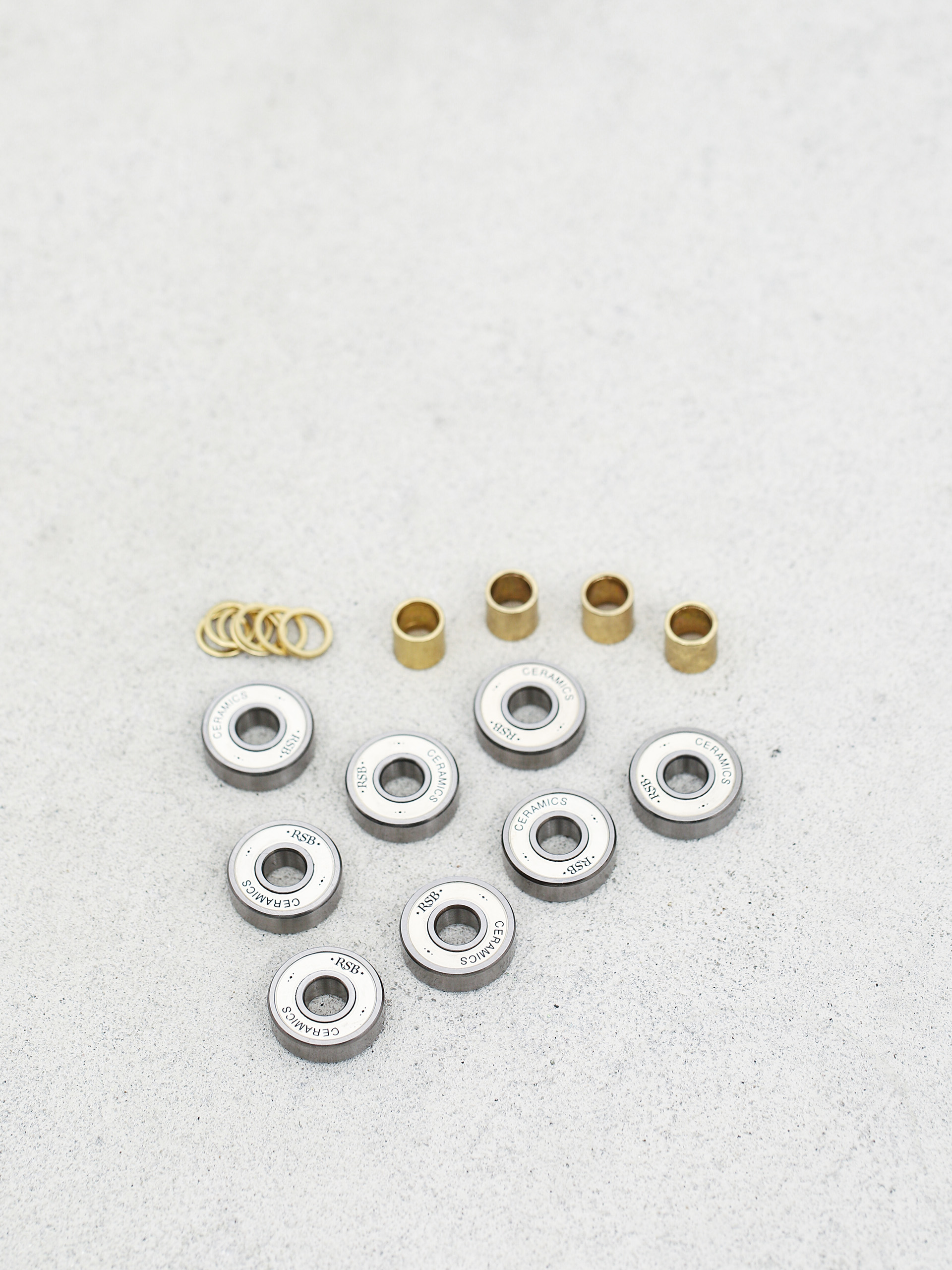 Rock Star Bearings 8 Pack Ceramic Ball Bearings Csapágy (silver/beige)