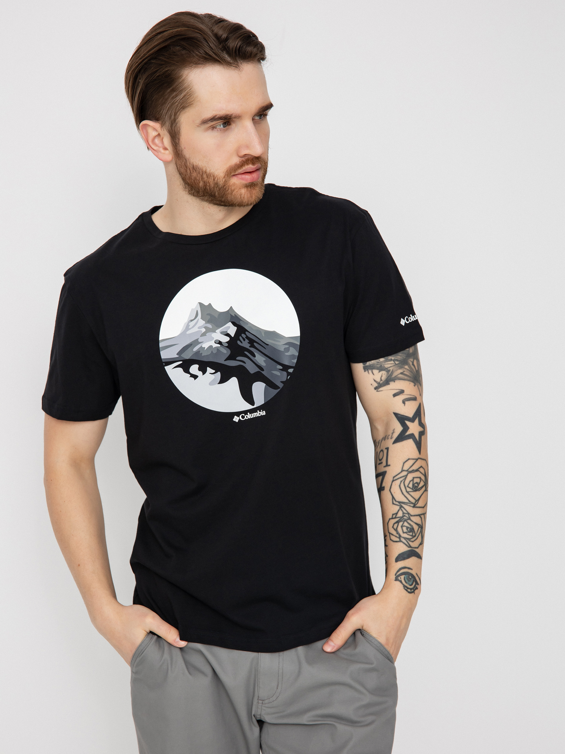 Columbia Path Lake póló (black/scoped r)