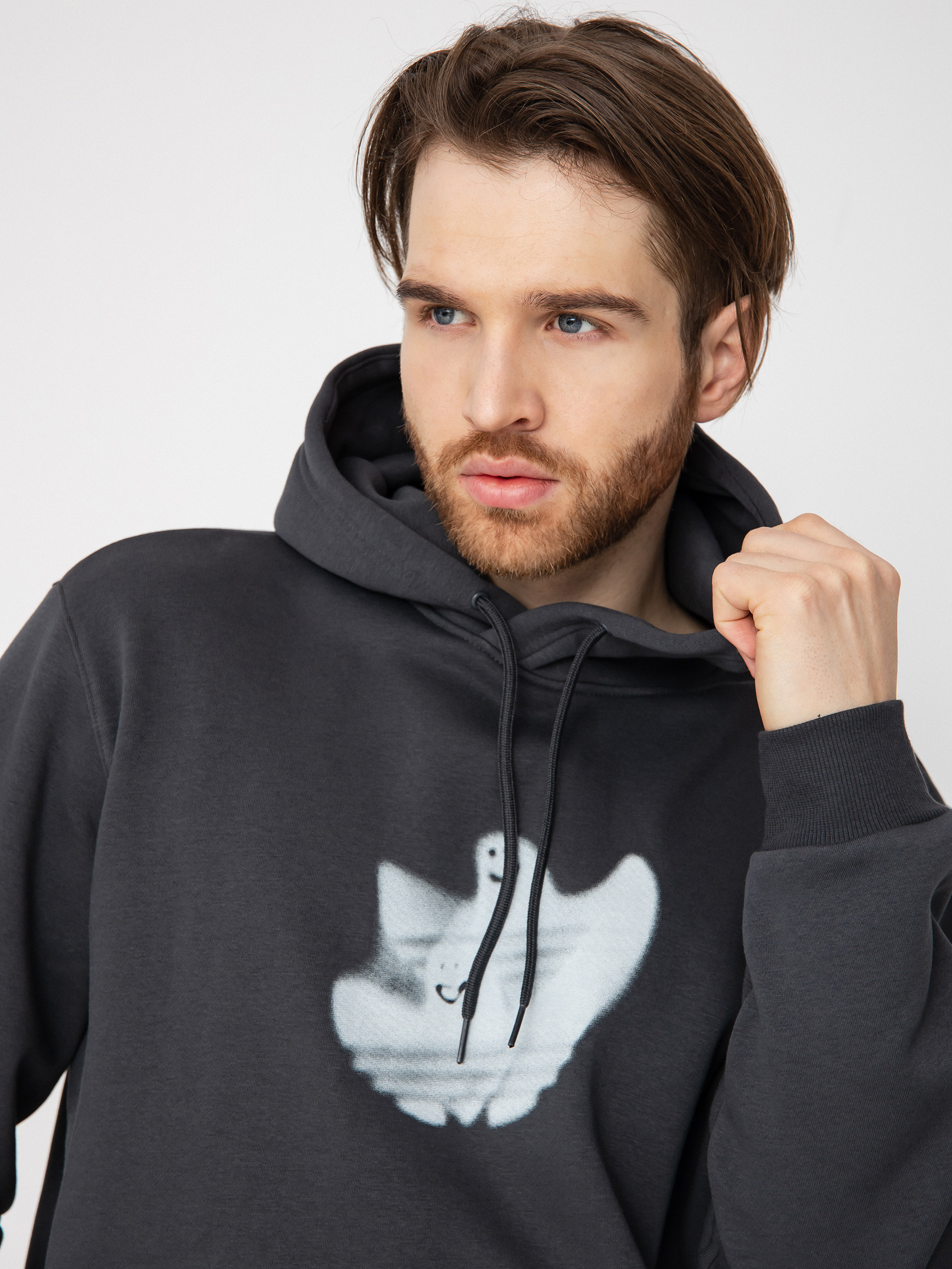 adidas Shmoo Logo HD Kapucnis pulóver (carbon/cwhite)