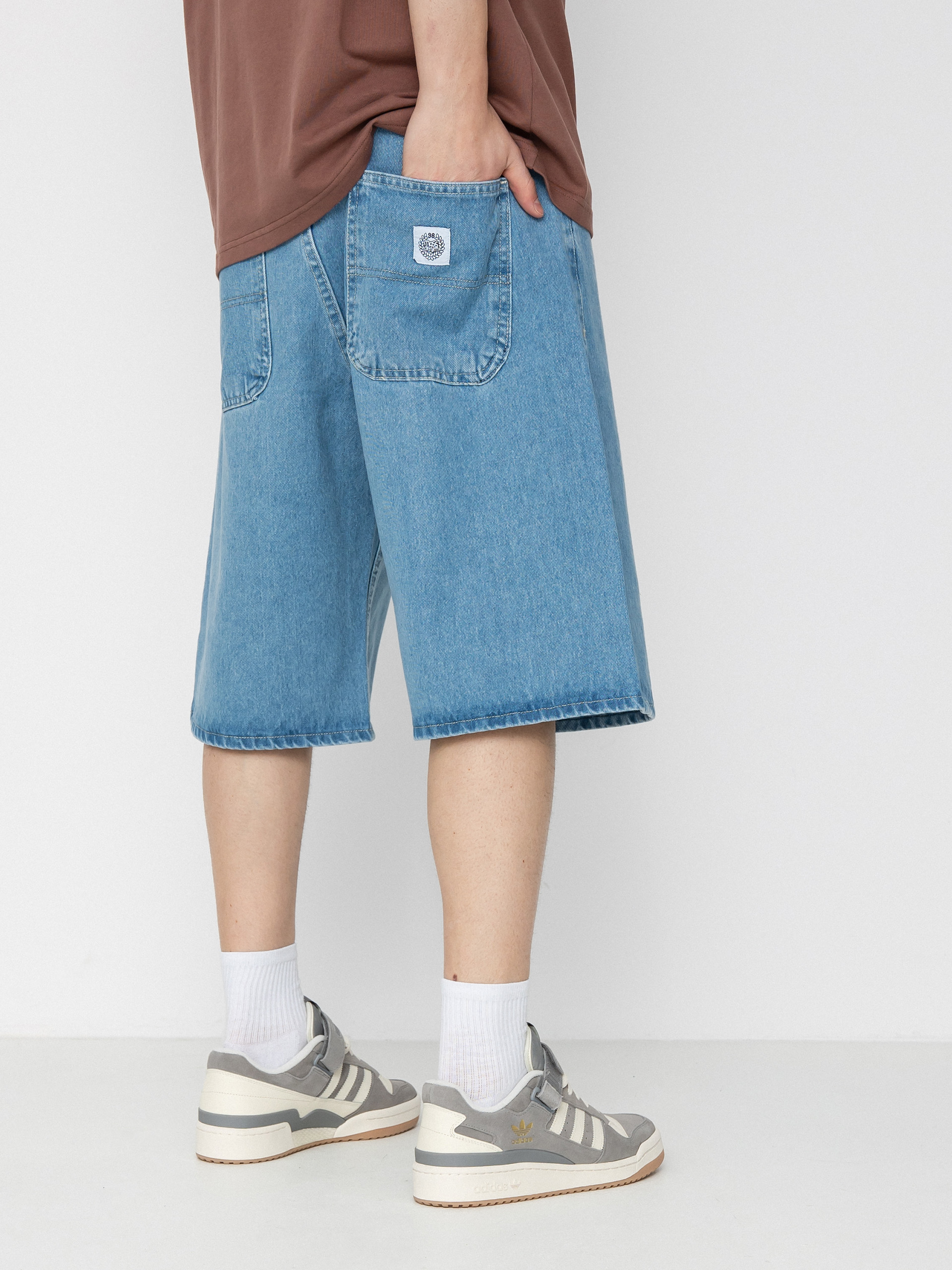 MassDnm Craft Jeans Baggy Fit Rövidnadrág (light blue)