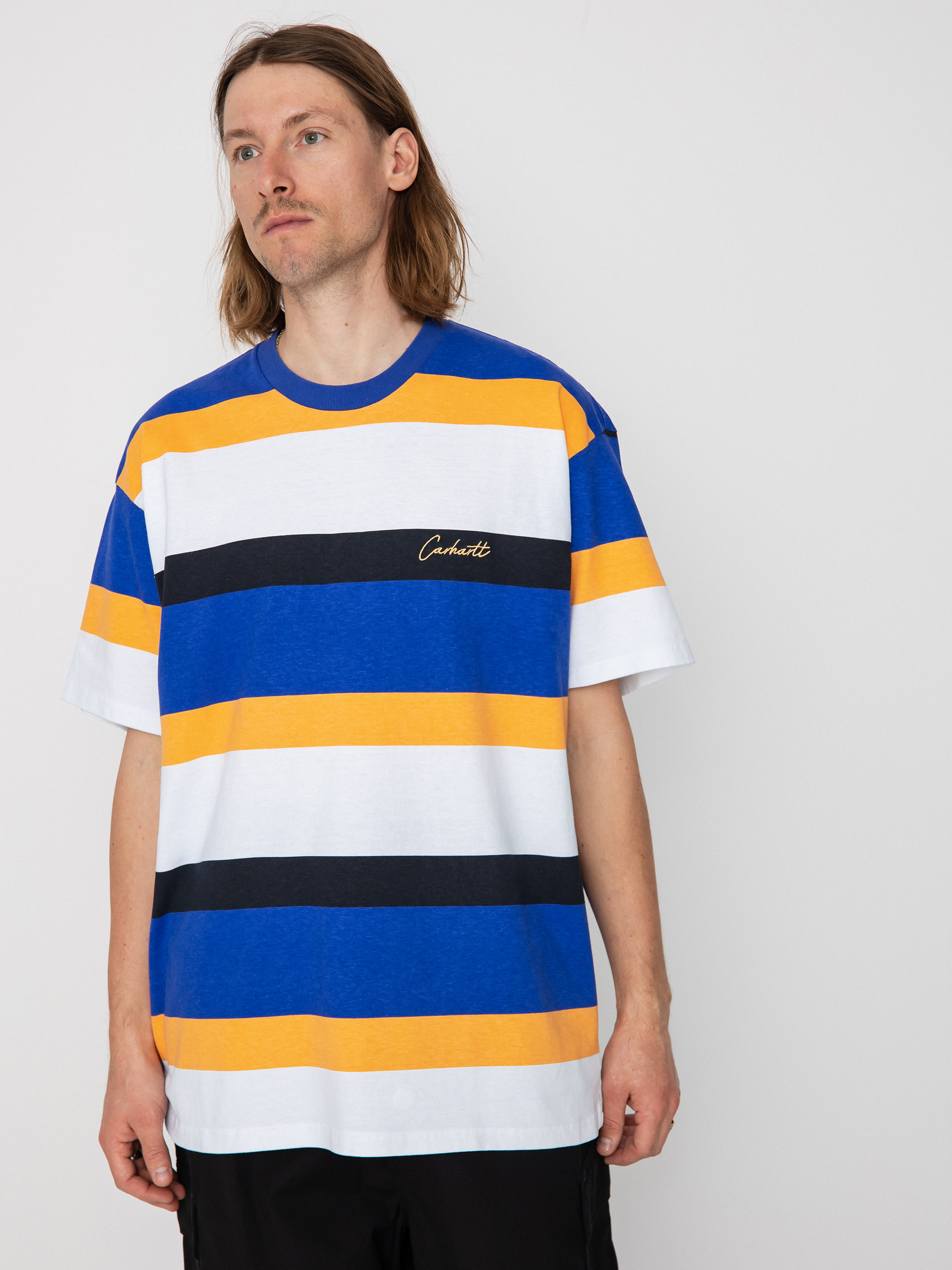 Carhartt WIP Crouser póló (crouser stripe lazurite)
