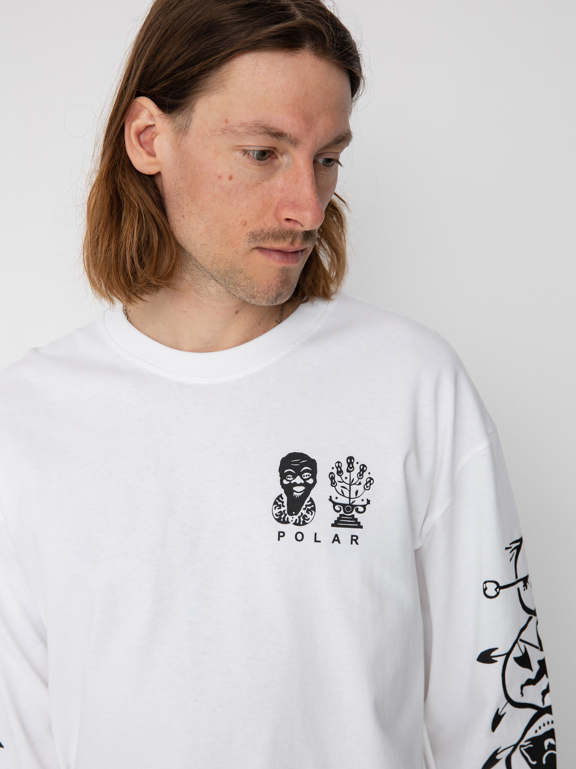 Polar Skate Spiral Hosszú ujjú felső (white)