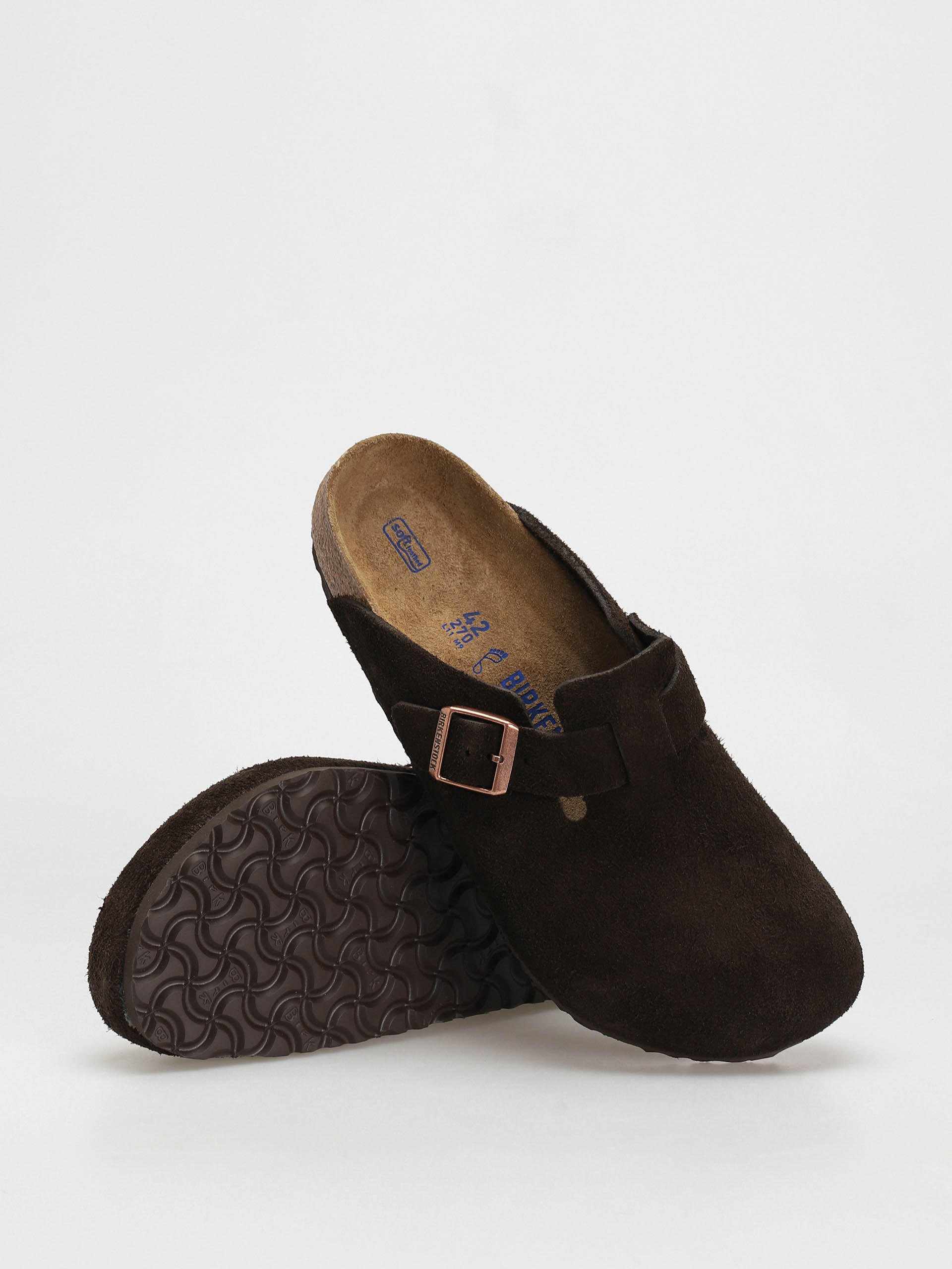 Birkenstock Boston Suede Regular Flip-flop papucsok (mocha)