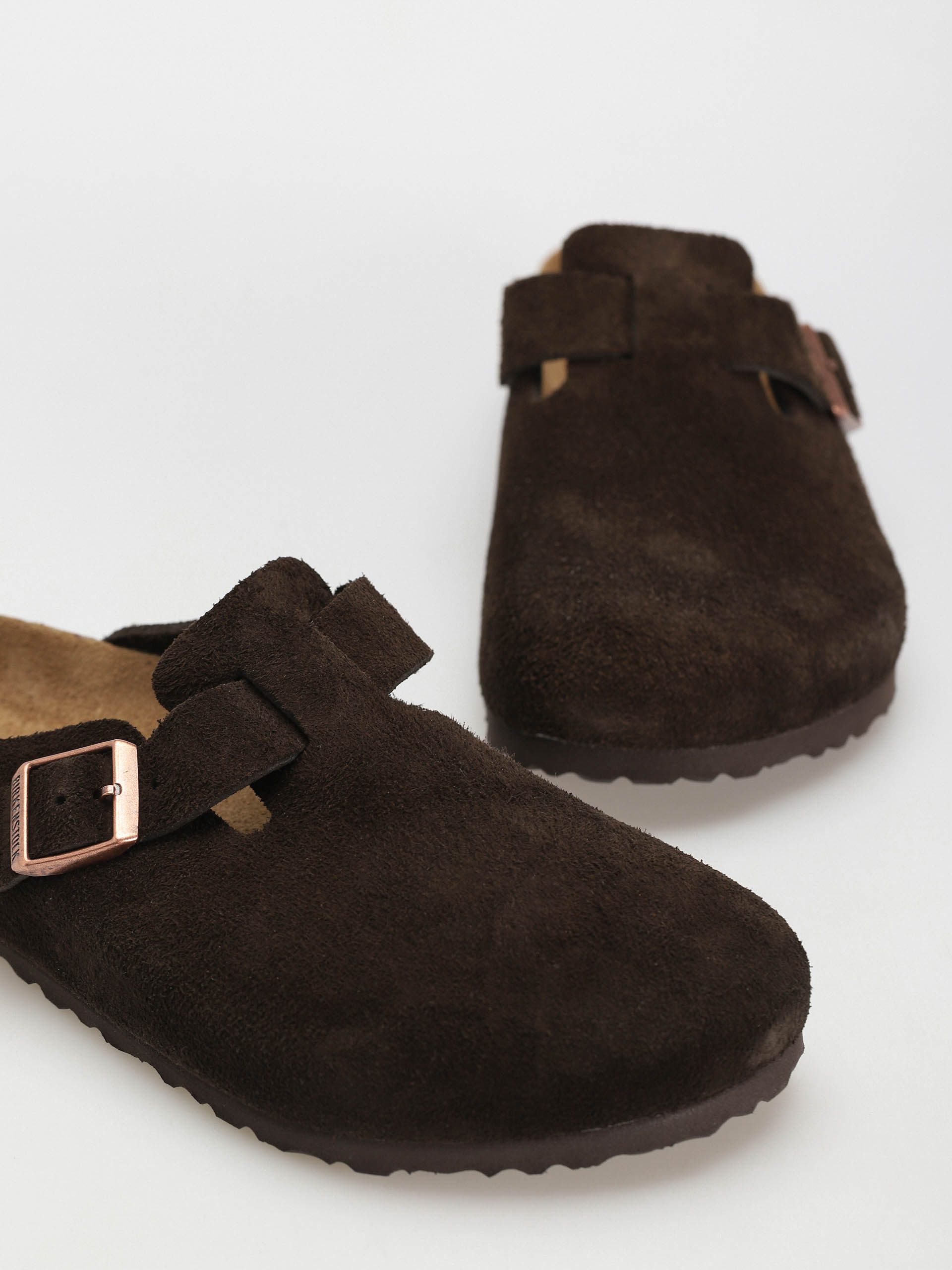 Birkenstock Boston Suede Regular Flip-flop papucsok (mocha)
