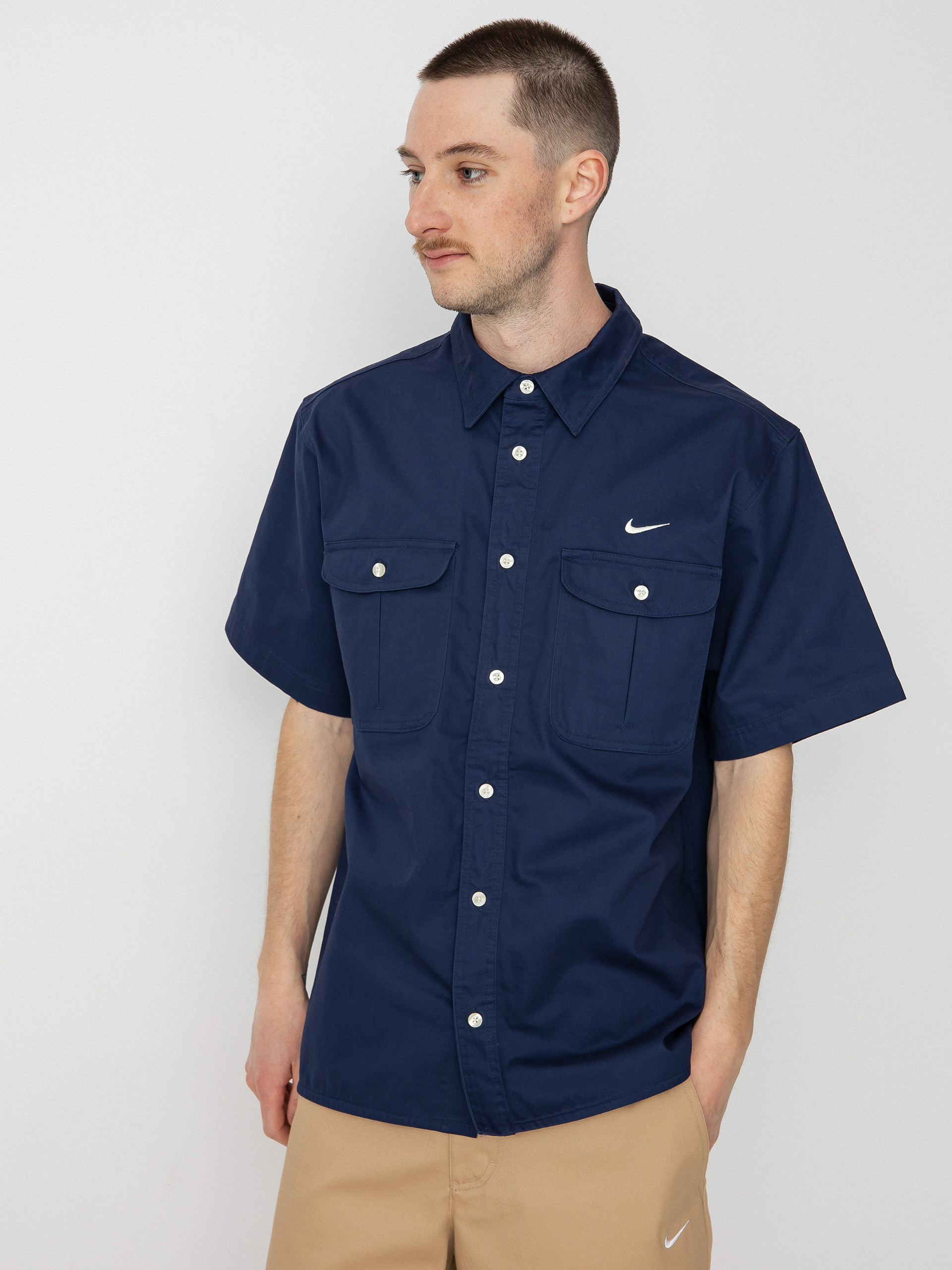 Nike SB Tanglin Woven Button Up Ing (midnight navy/coconut milk)