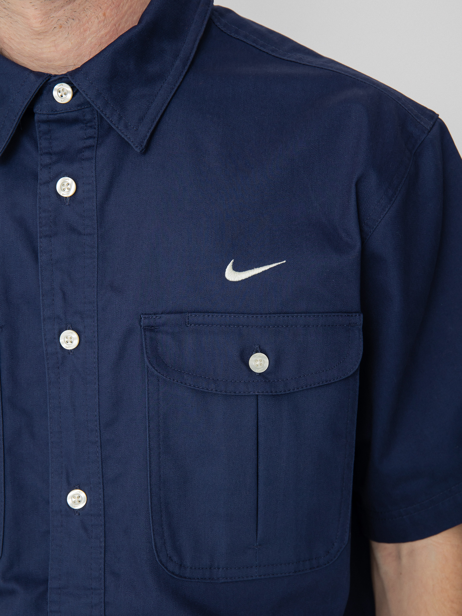 Nike SB Tanglin Woven Button Up Ing (midnight navy/coconut milk)