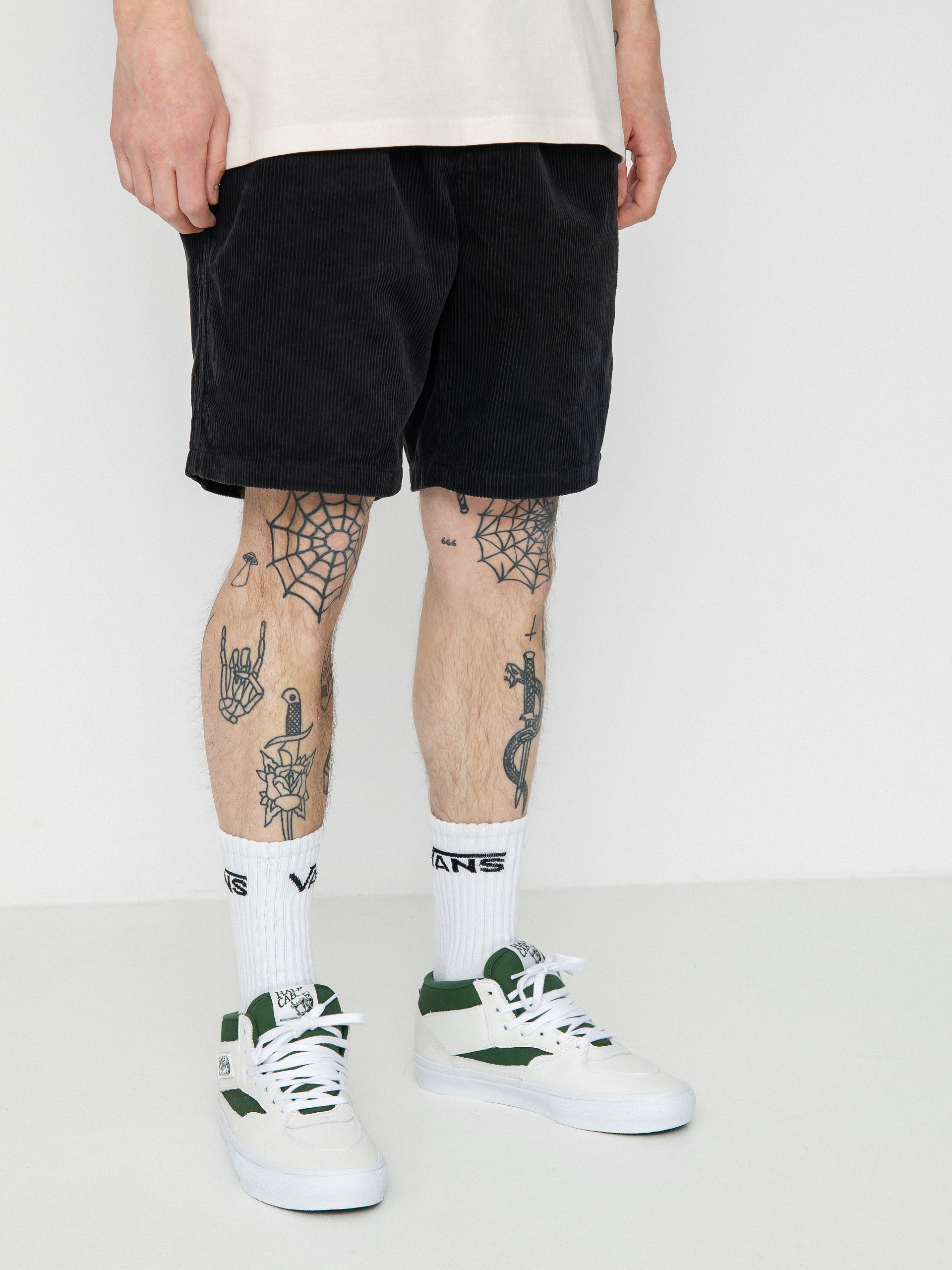 Rip Curl Surf Revival Cord Volley Rövidnadrág (washed black)