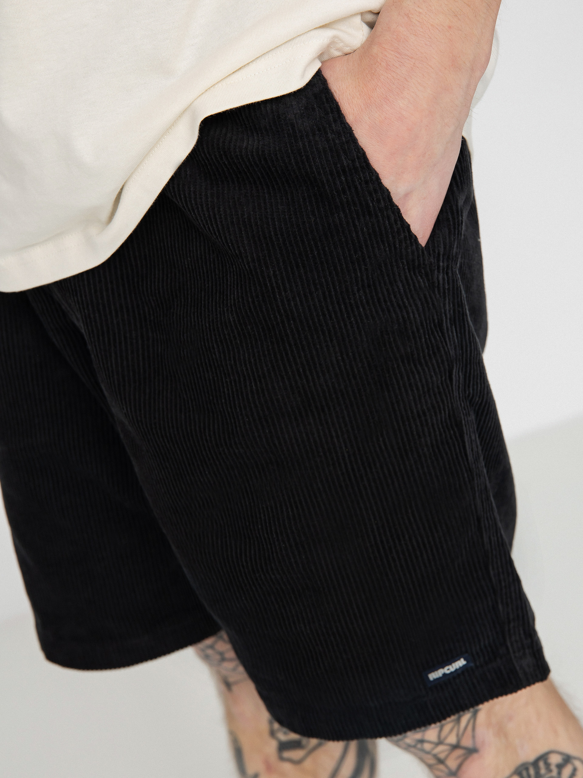 Rip Curl Surf Revival Cord Volley Rövidnadrág (washed black)