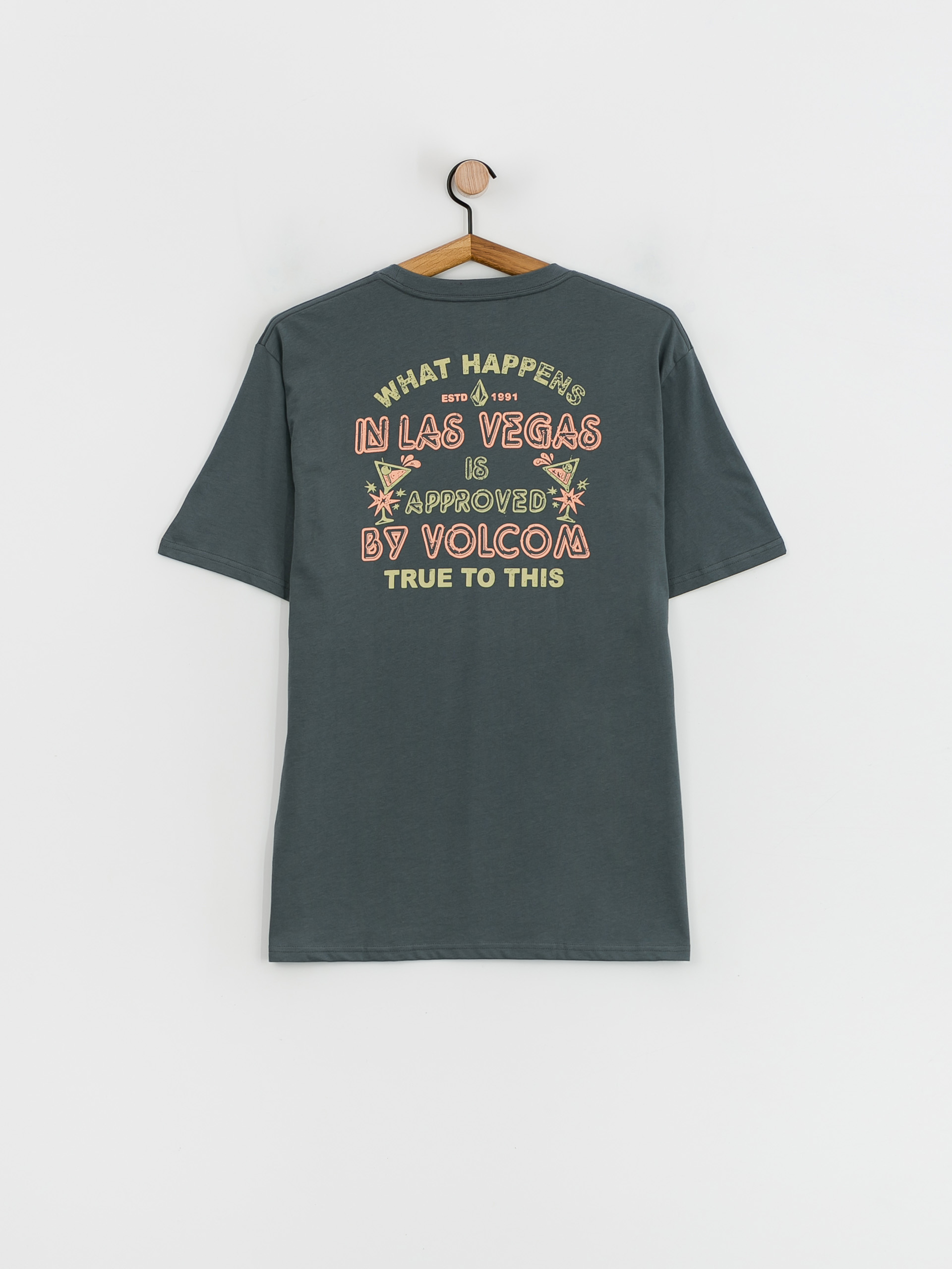 Volcom Vegas Happening Name Drop póló (dark slate)