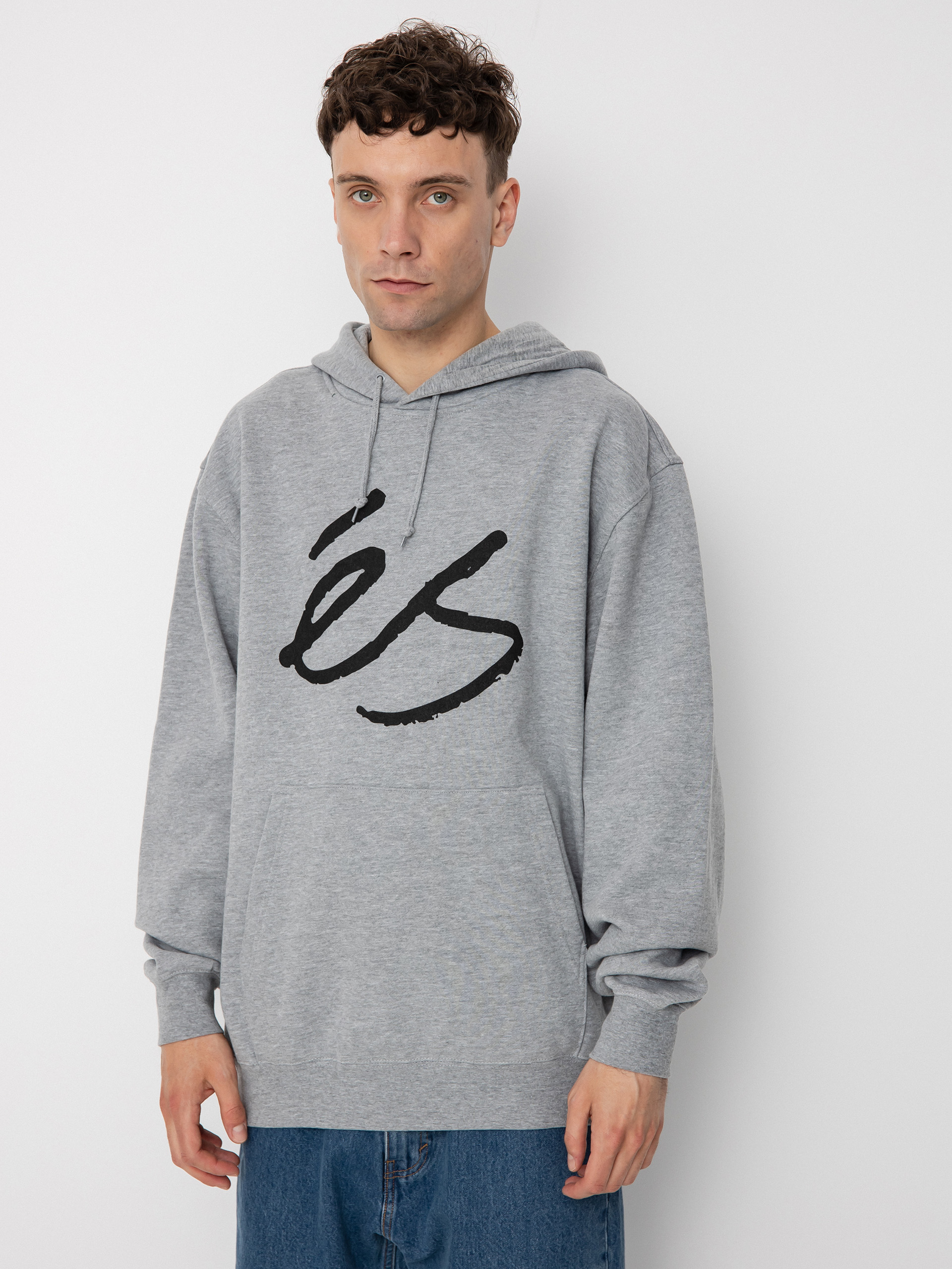 eS Script HD Kapucnis pulóver (grey/heather)