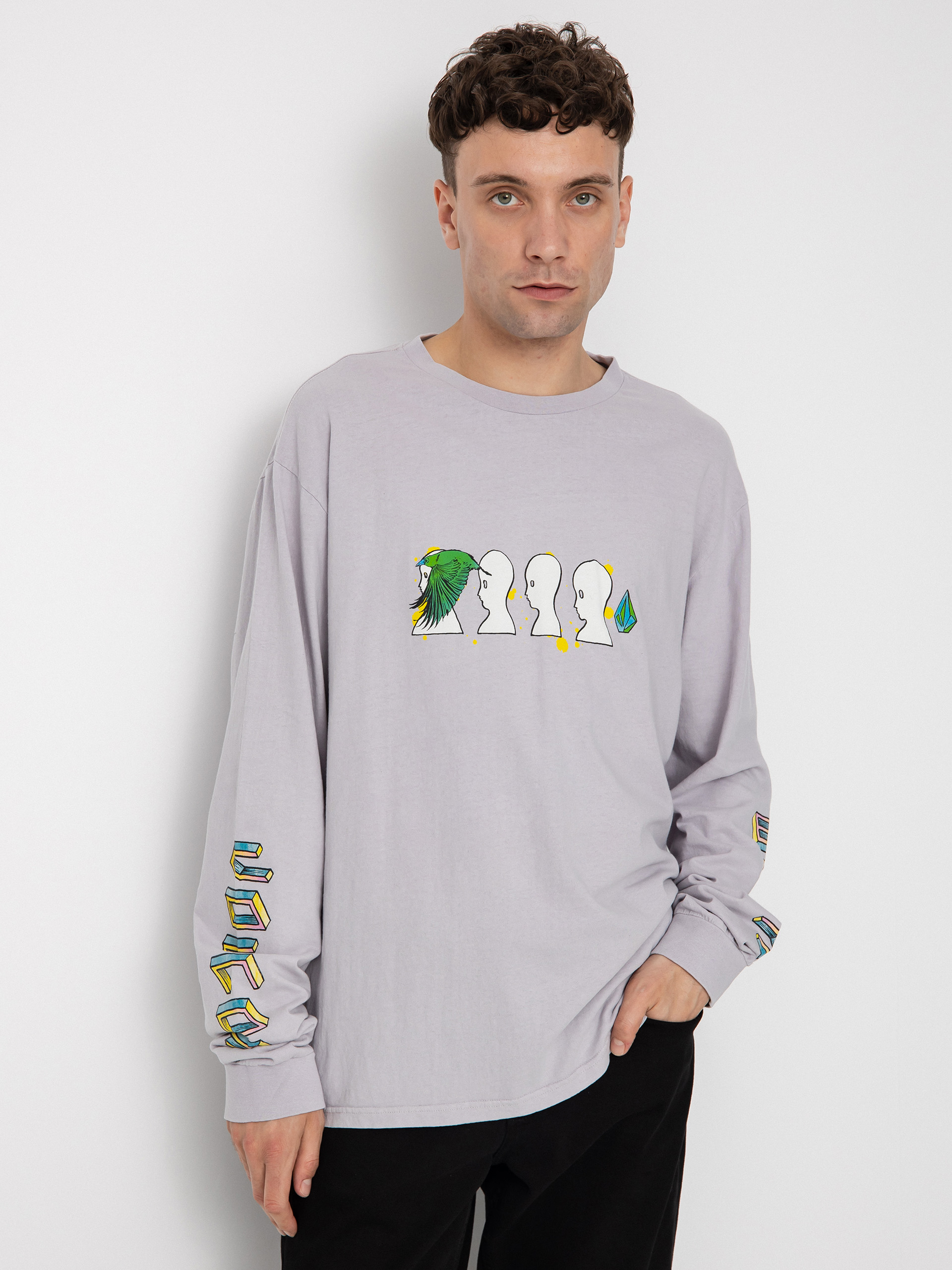 Volcom Fa Ed Merlin Murray Lst Hosszú ujjú felső (light orchid)