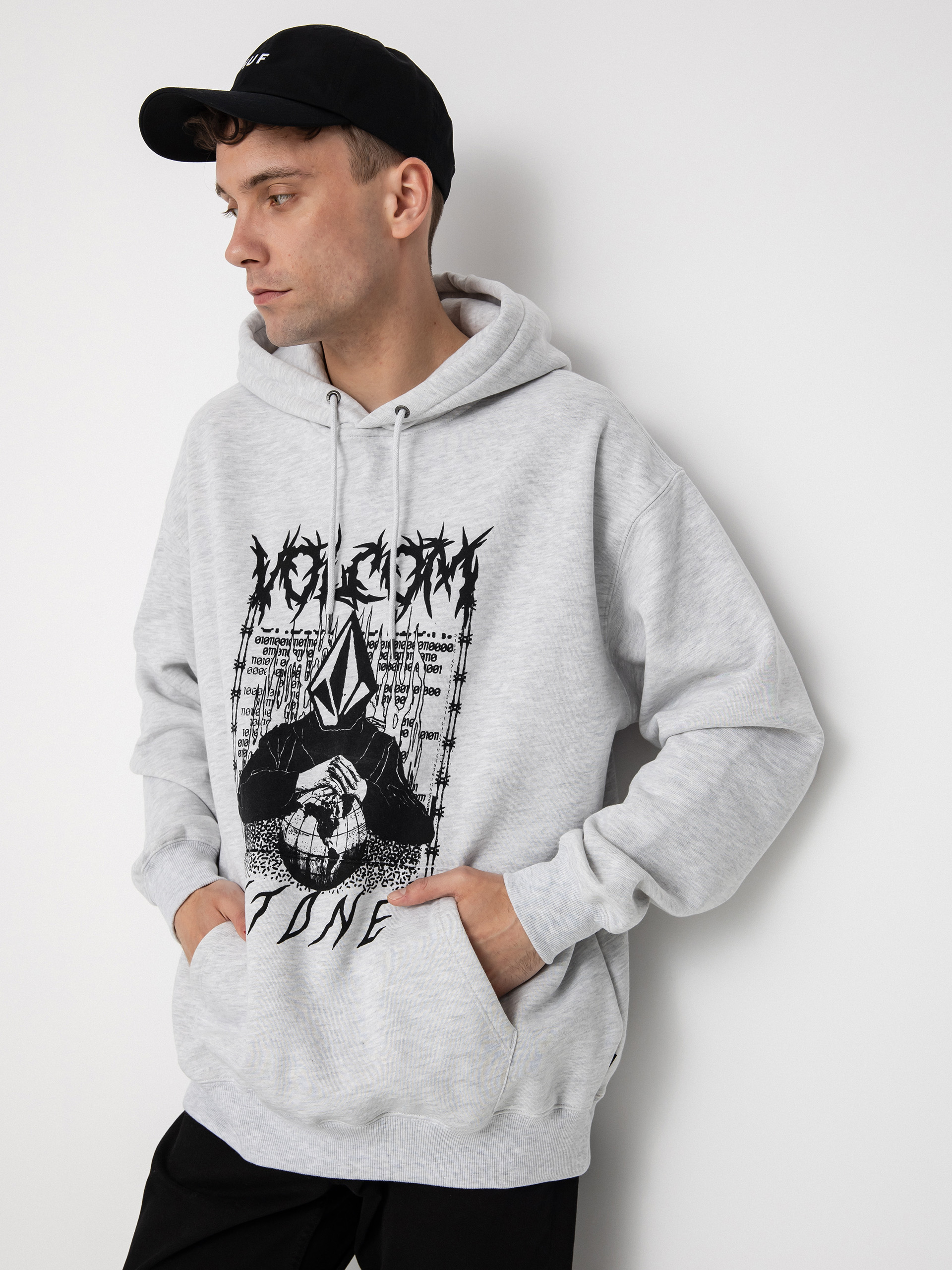 Volcom Edener HD Kapucnis pulóver (heather grey)
