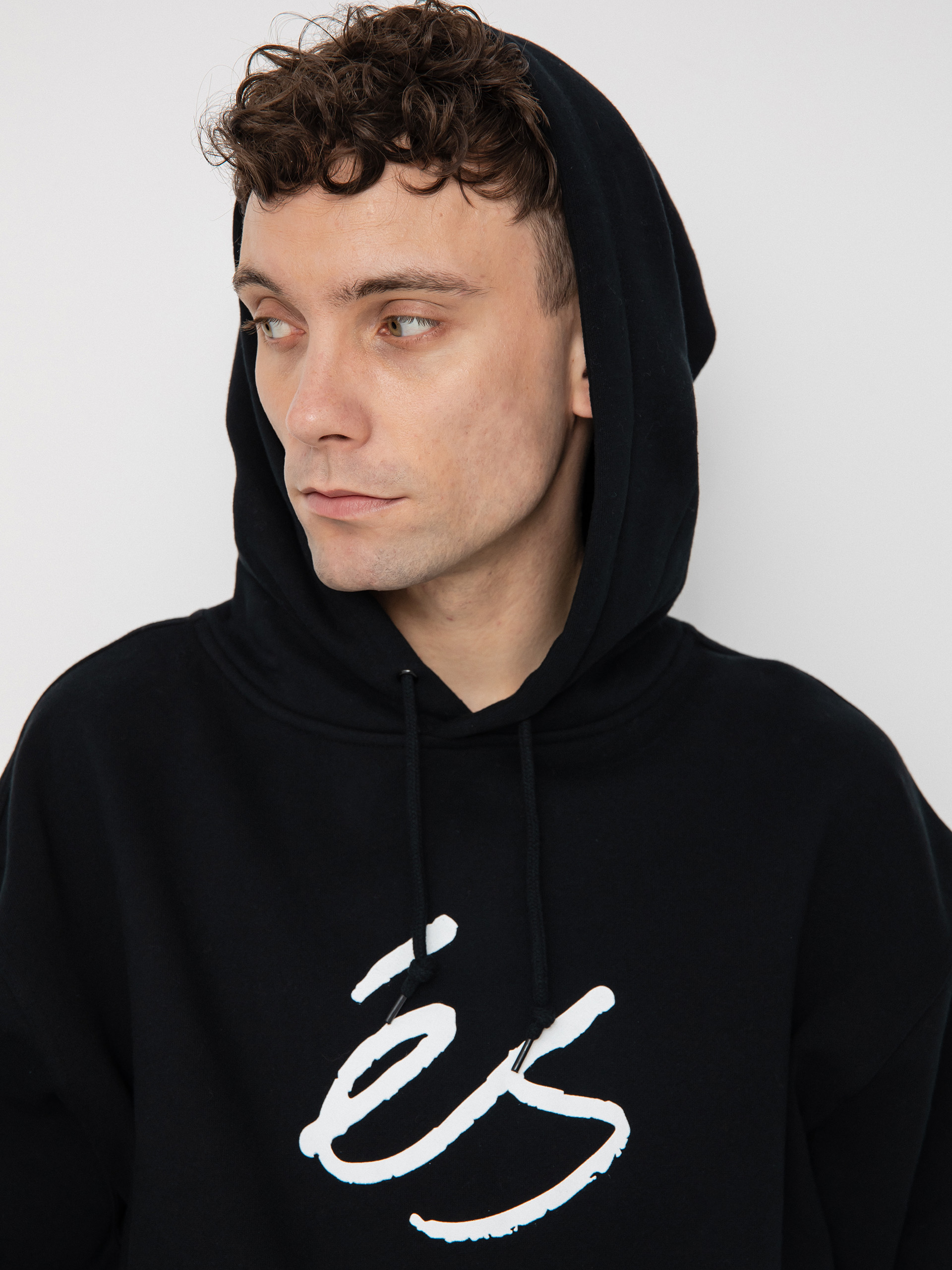 eS Script HD Kapucnis pulóver (black/white)