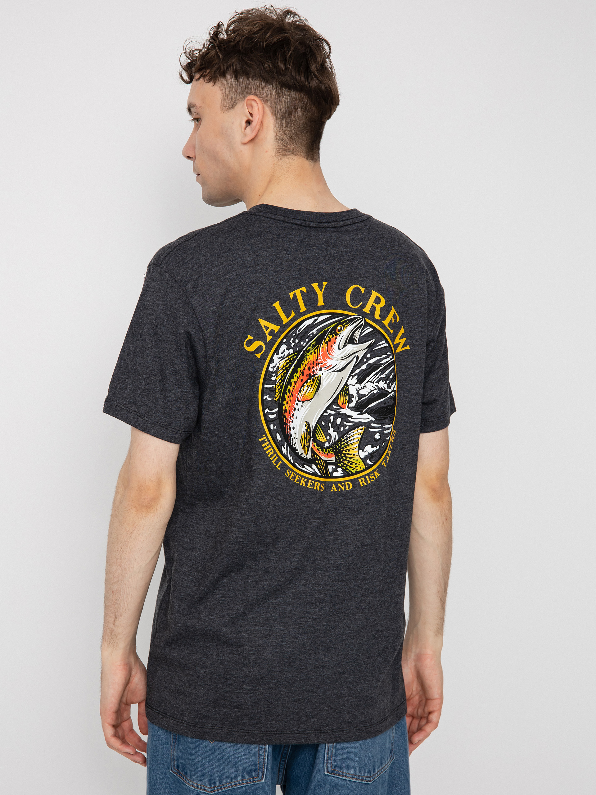 Salty Crew Rainbow póló (charcoal heather)