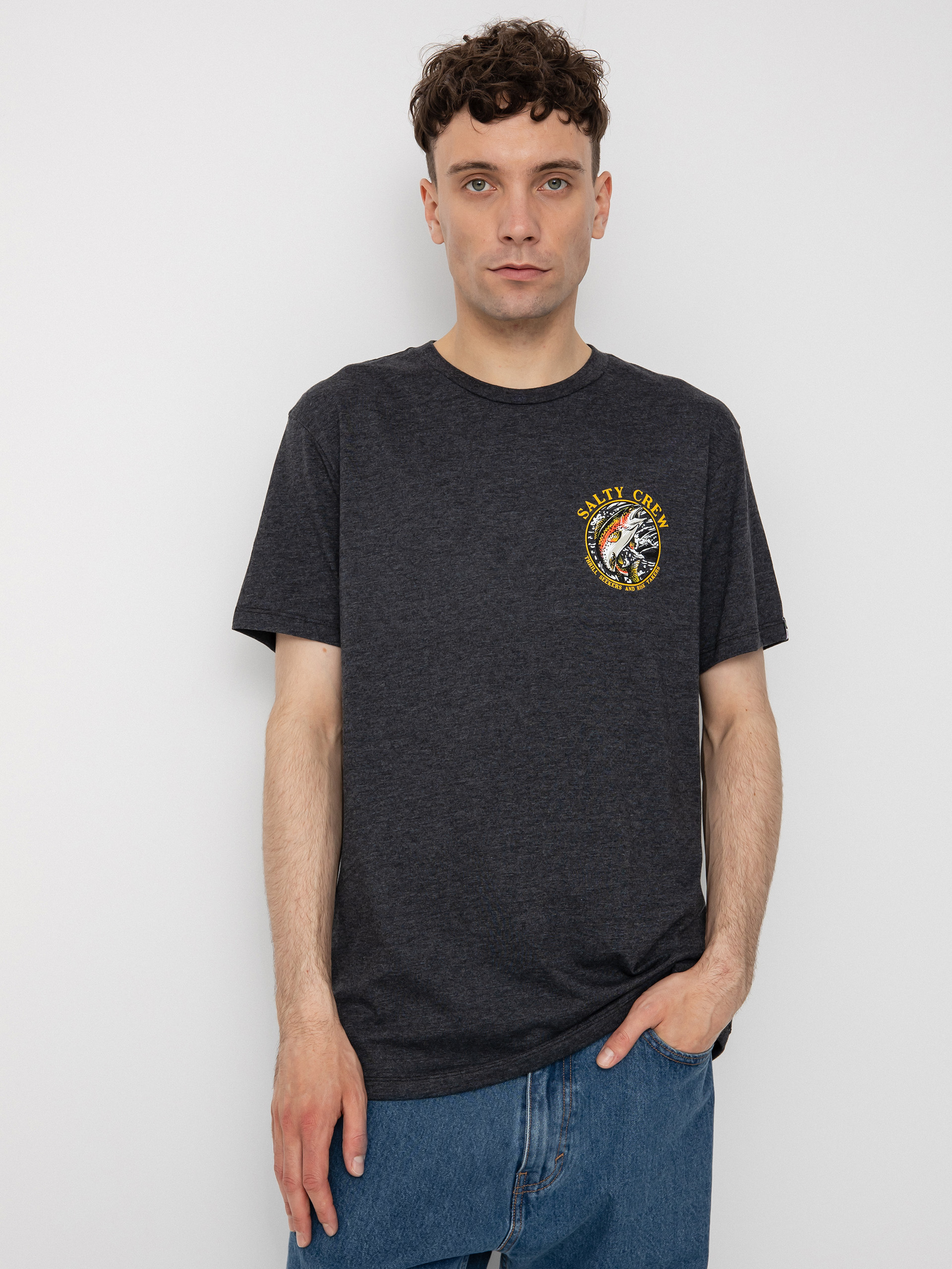 Salty Crew Rainbow póló (charcoal heather)