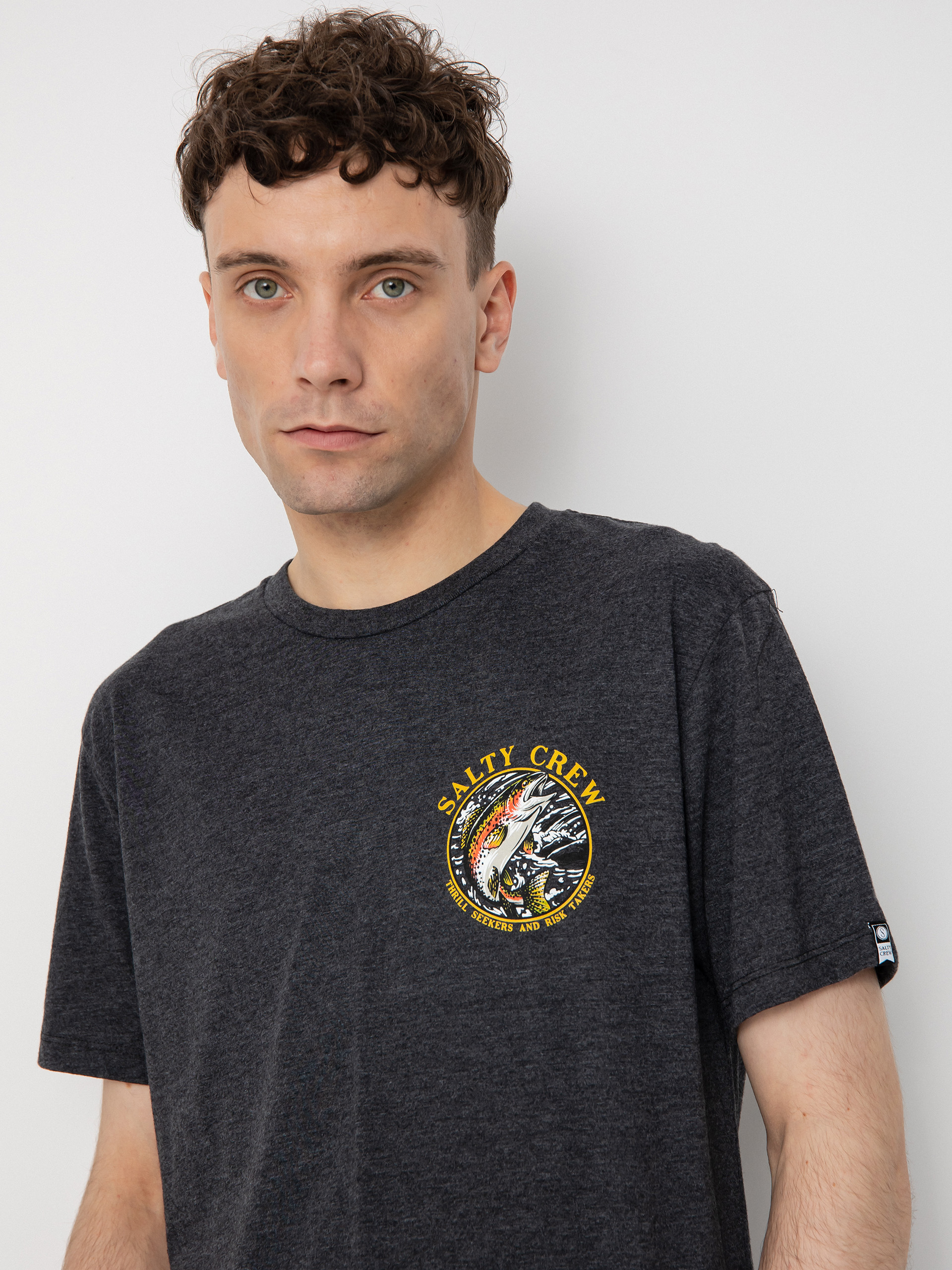 Salty Crew Rainbow póló (charcoal heather)