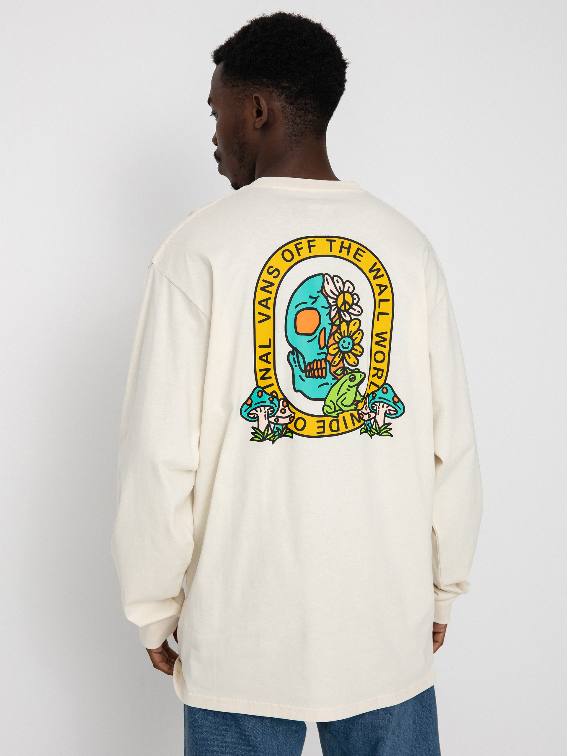 Vans Trippy Skull Hosszú ujjú felső (antique white)