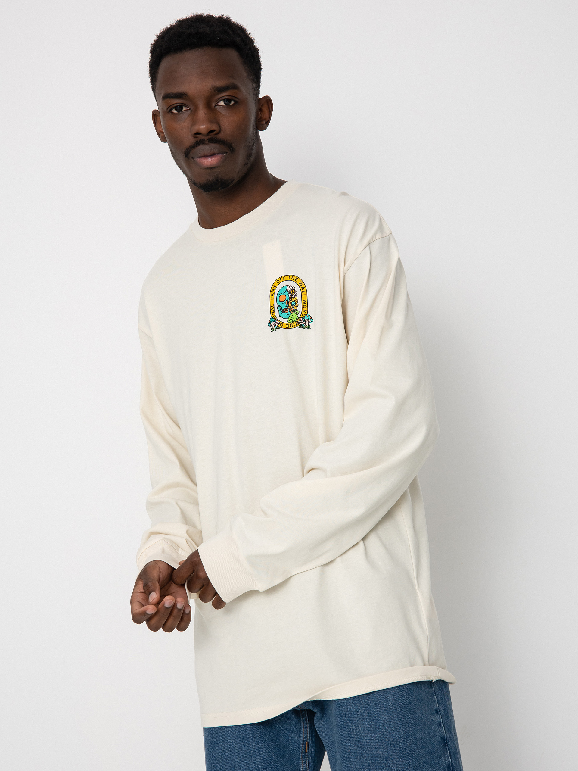 Vans Trippy Skull Hosszú ujjú felső (antique white)