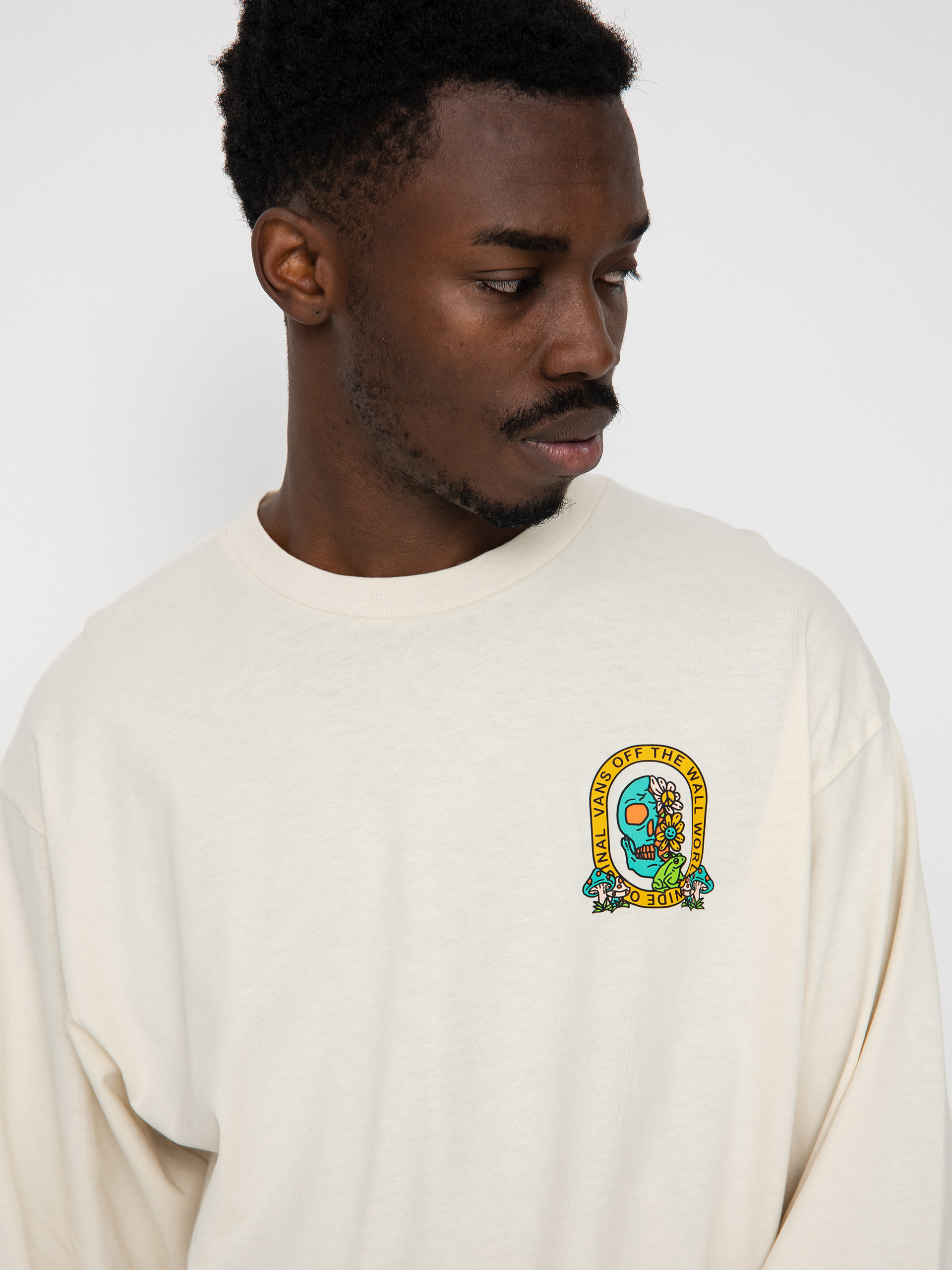 Vans Trippy Skull Hosszú ujjú felső (antique white)
