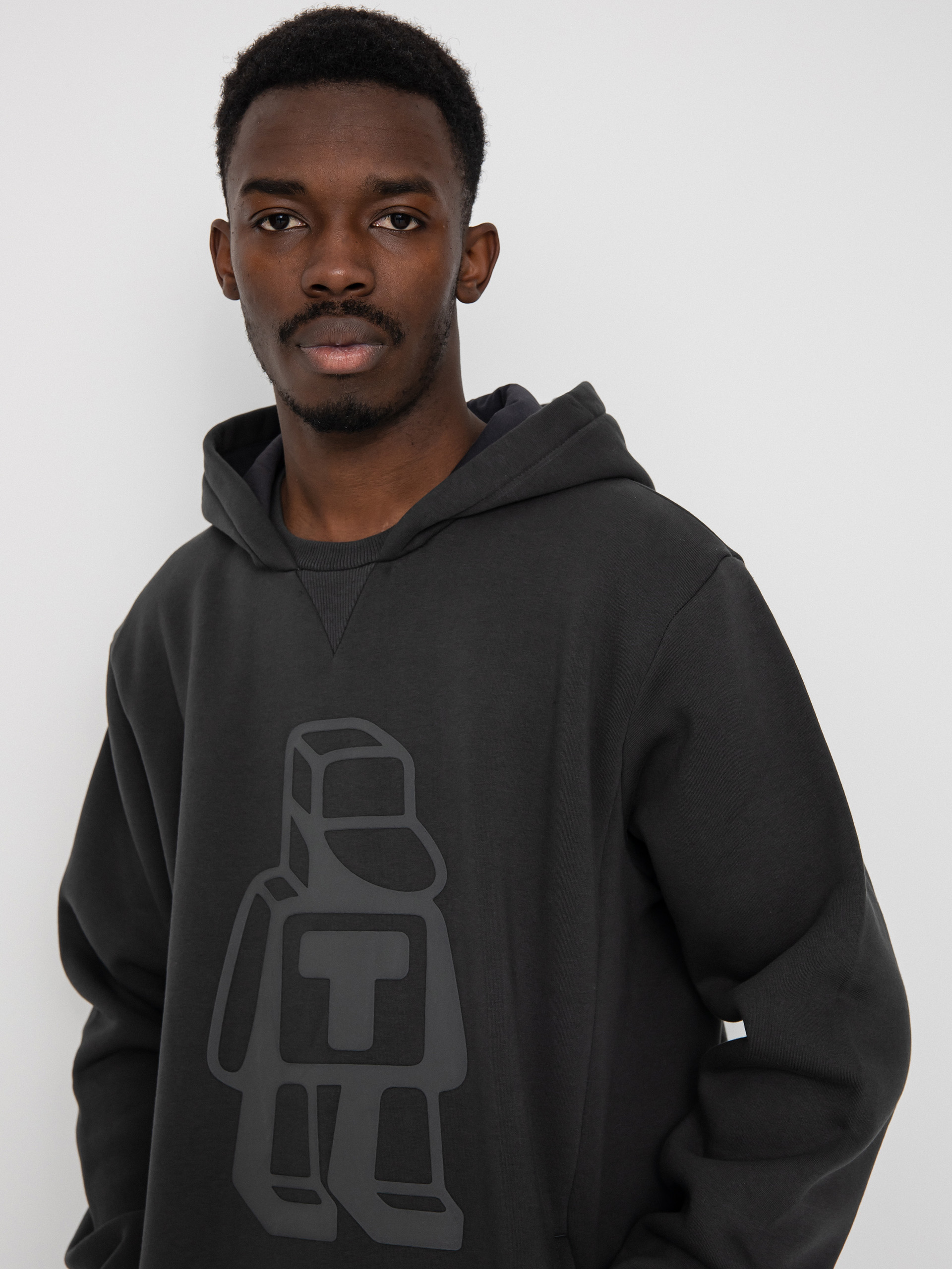 Tabasko Monochrom Kapucnis pulóver (grafit)