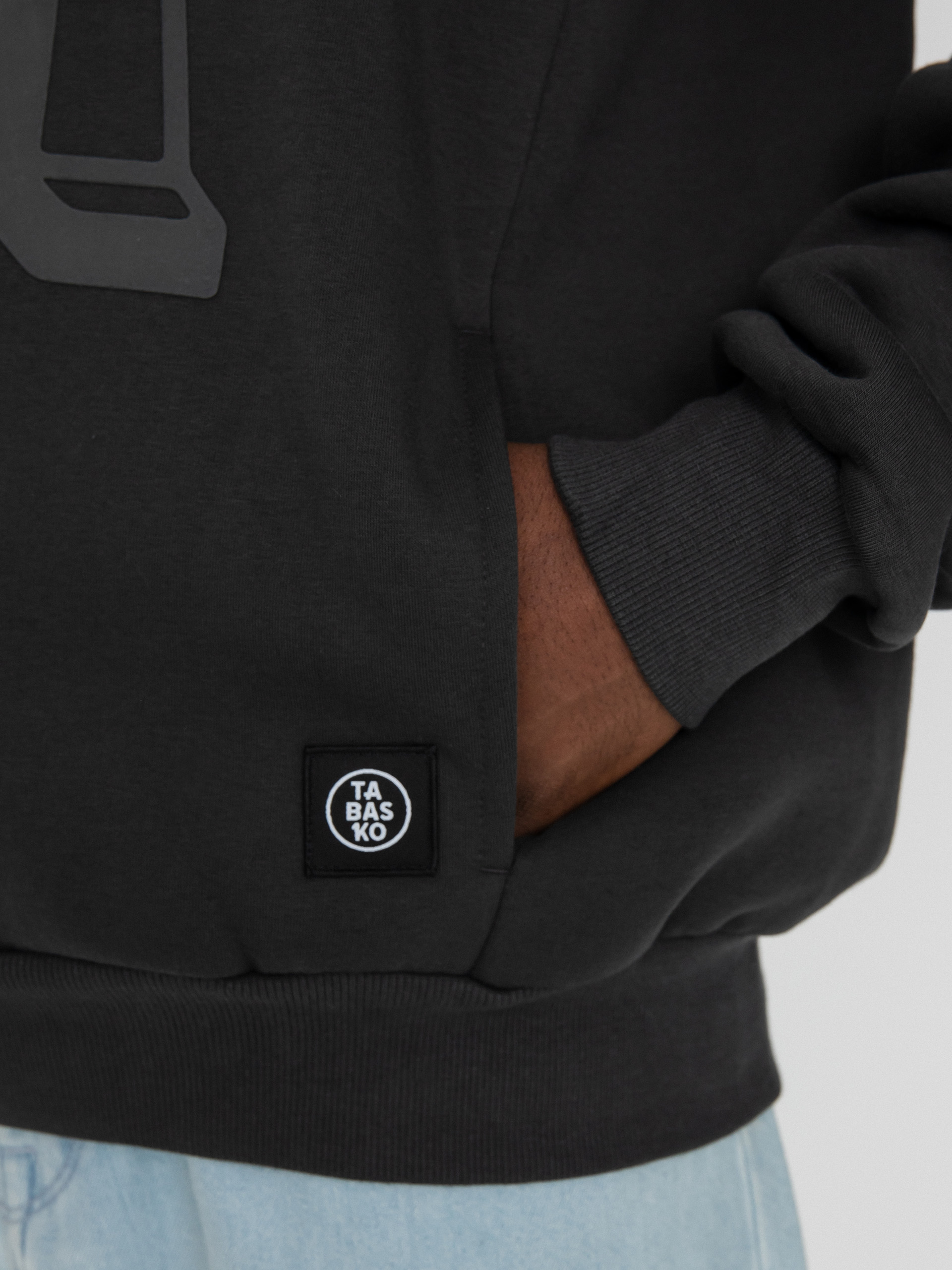 Tabasko Monochrom Kapucnis pulóver (grafit)