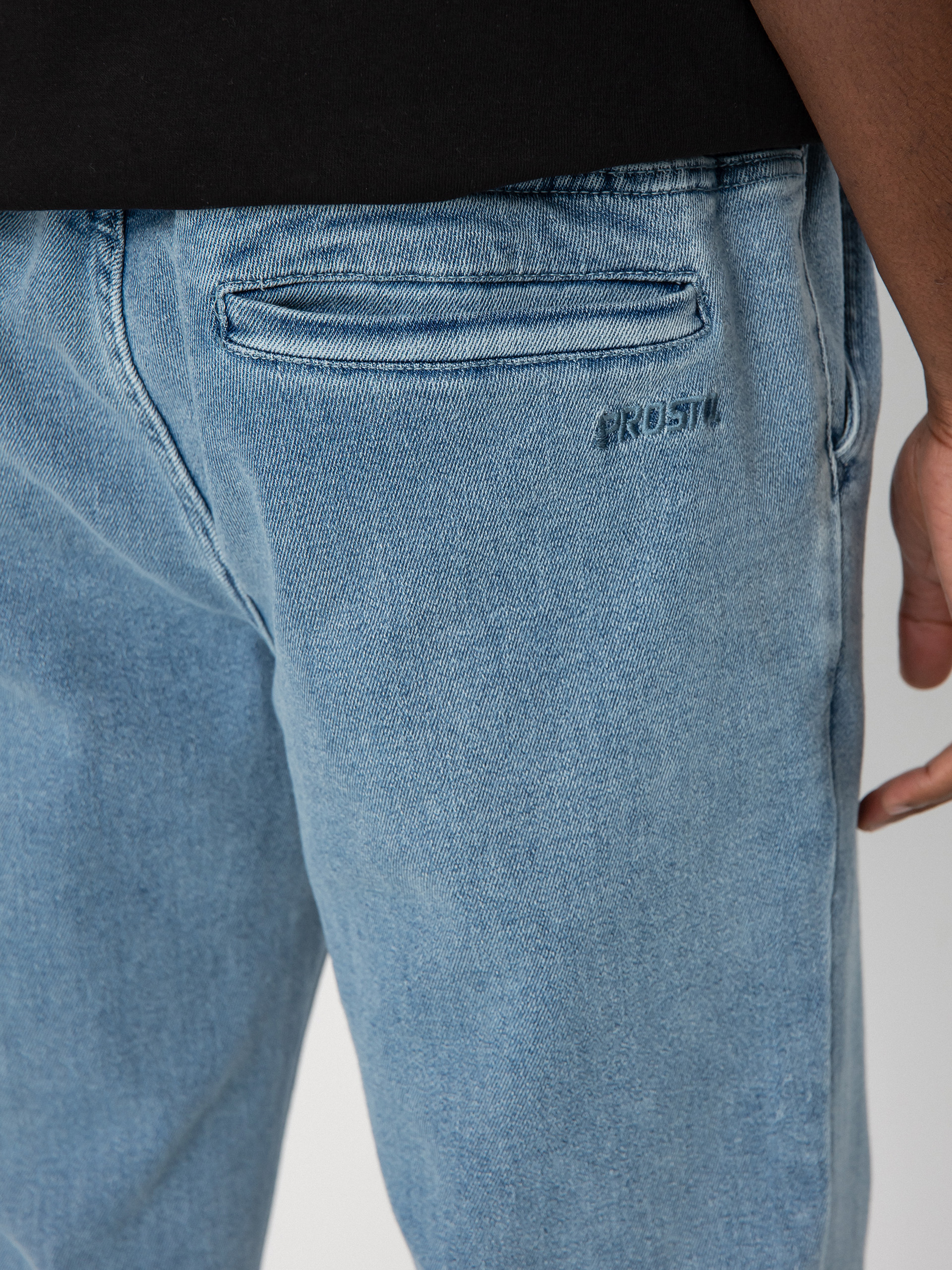 Prosto Denim Jogger Pazy Kisnadrág (light blue)